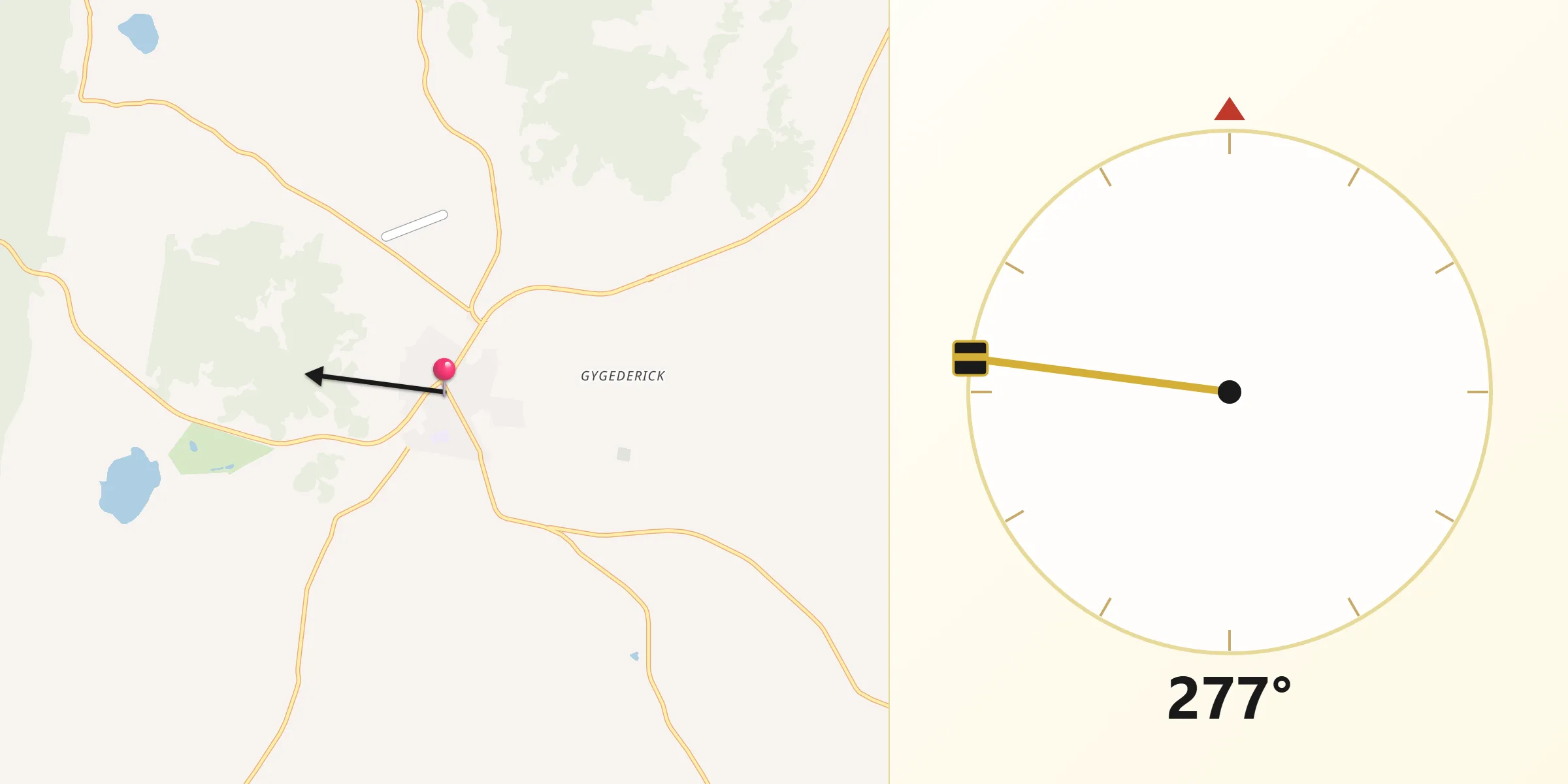 Qibla Direction from Berridale