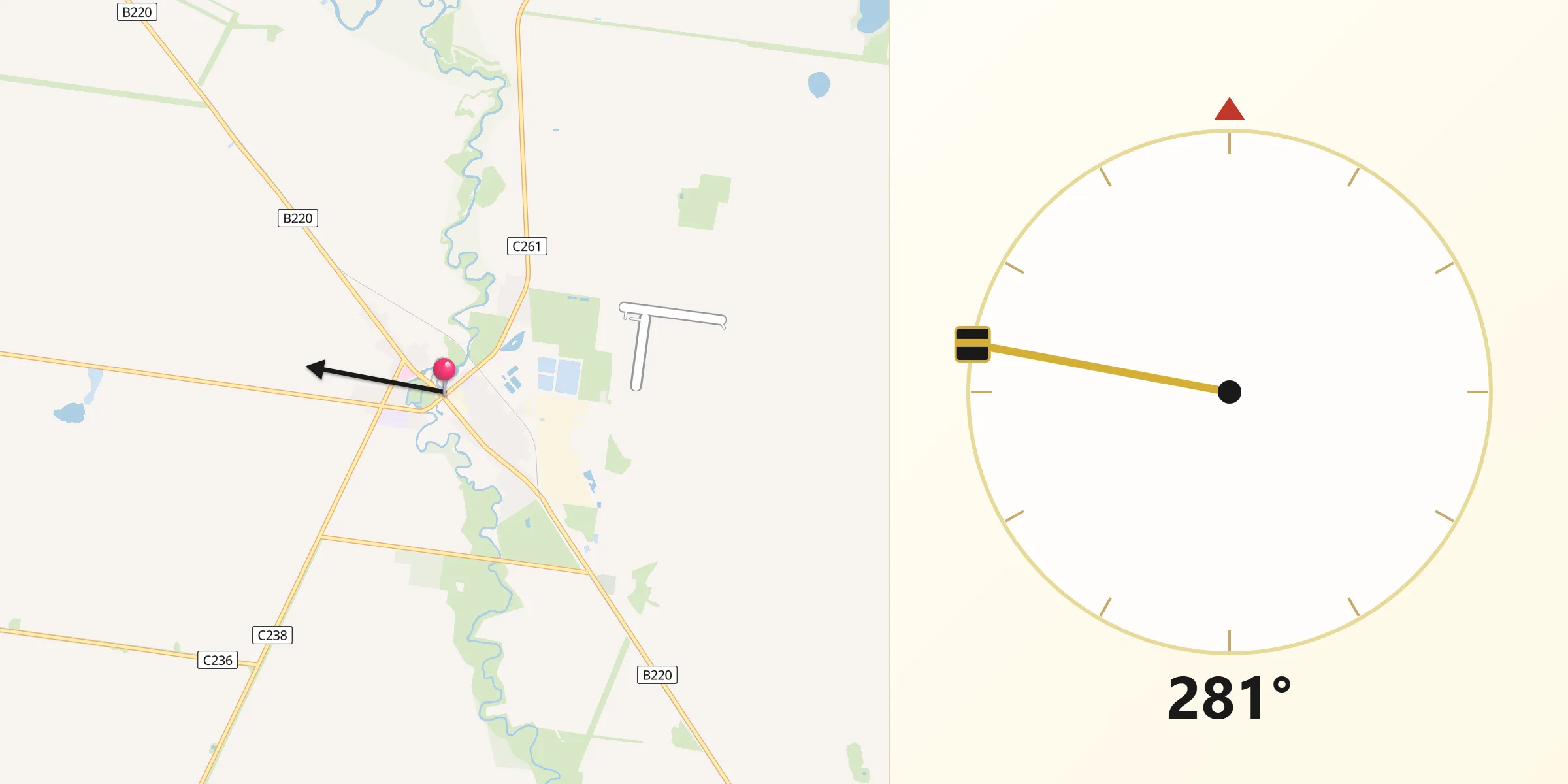 Qibla Direction from Donald
