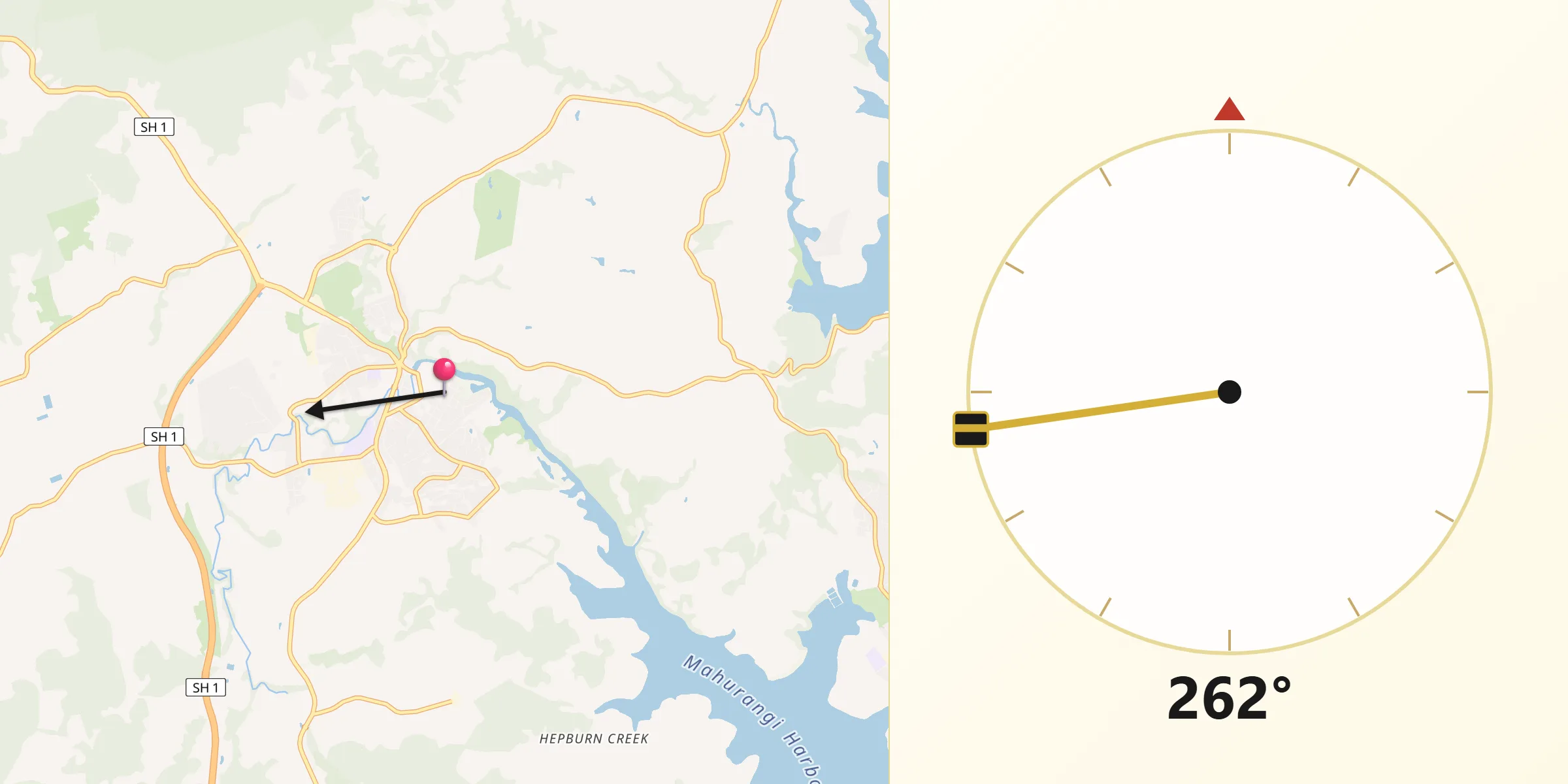 Qibla Direction from Warkworth