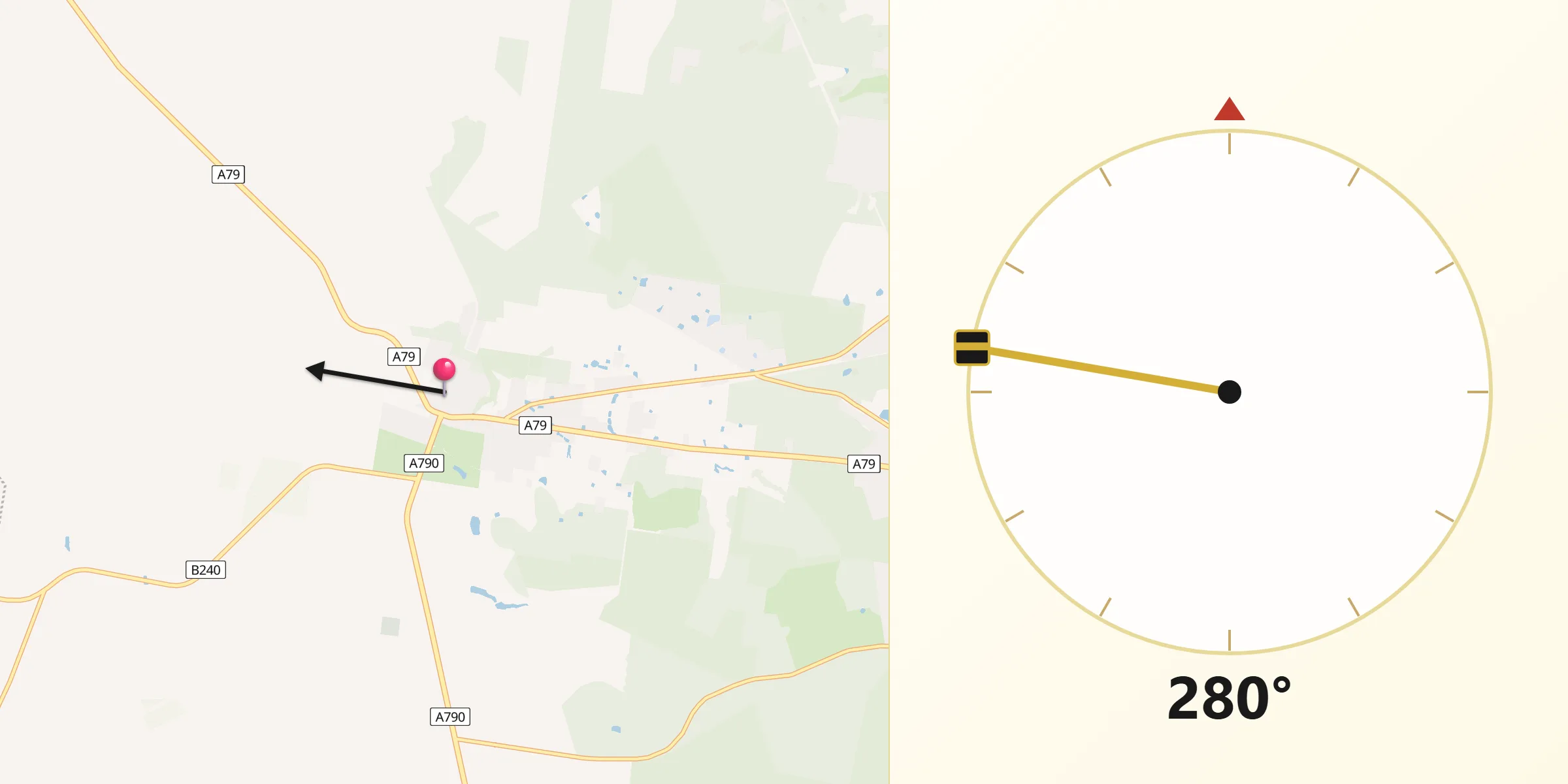 Qibla Direction from Marong
