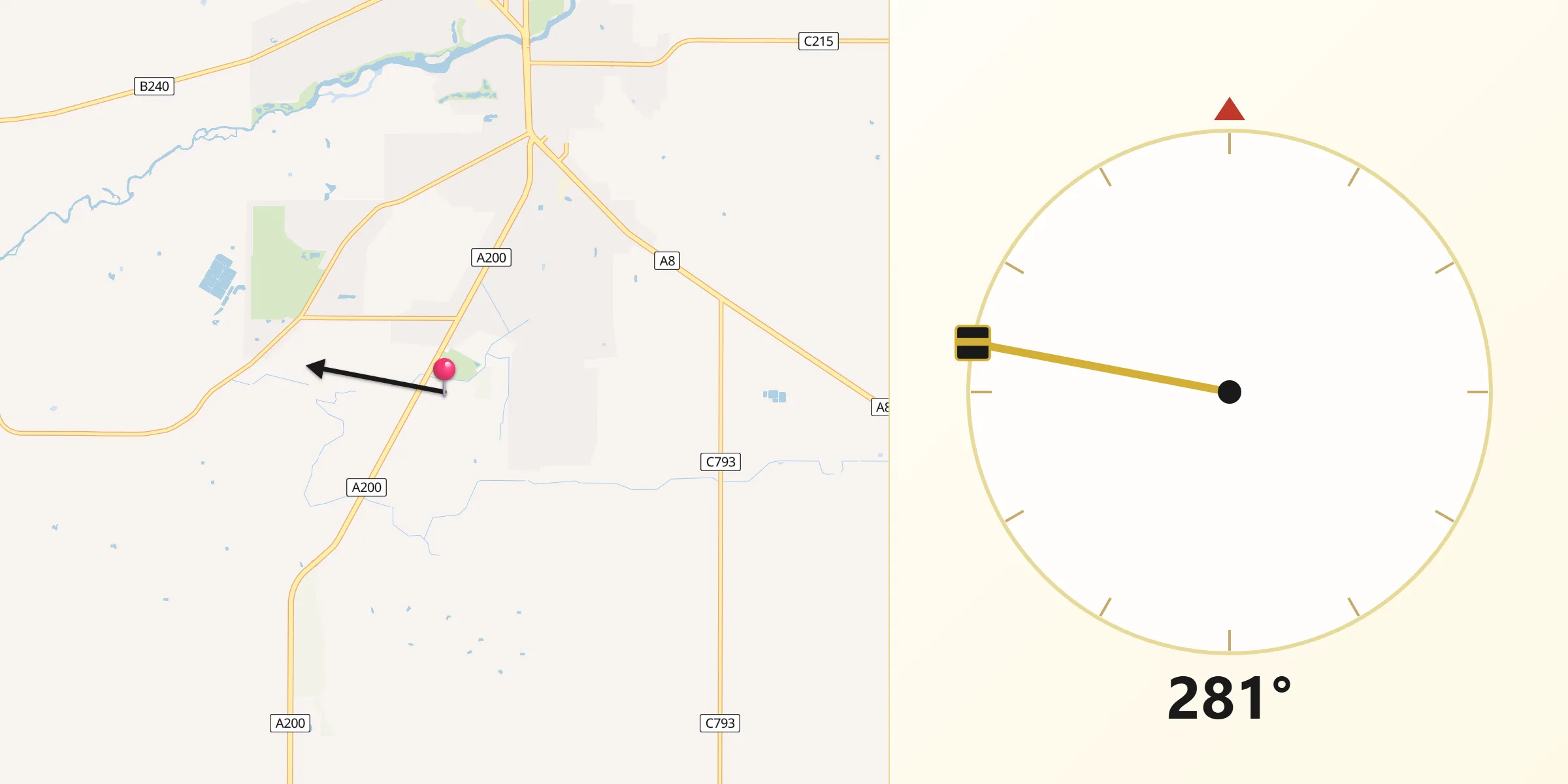 Qibla Direction from Haven