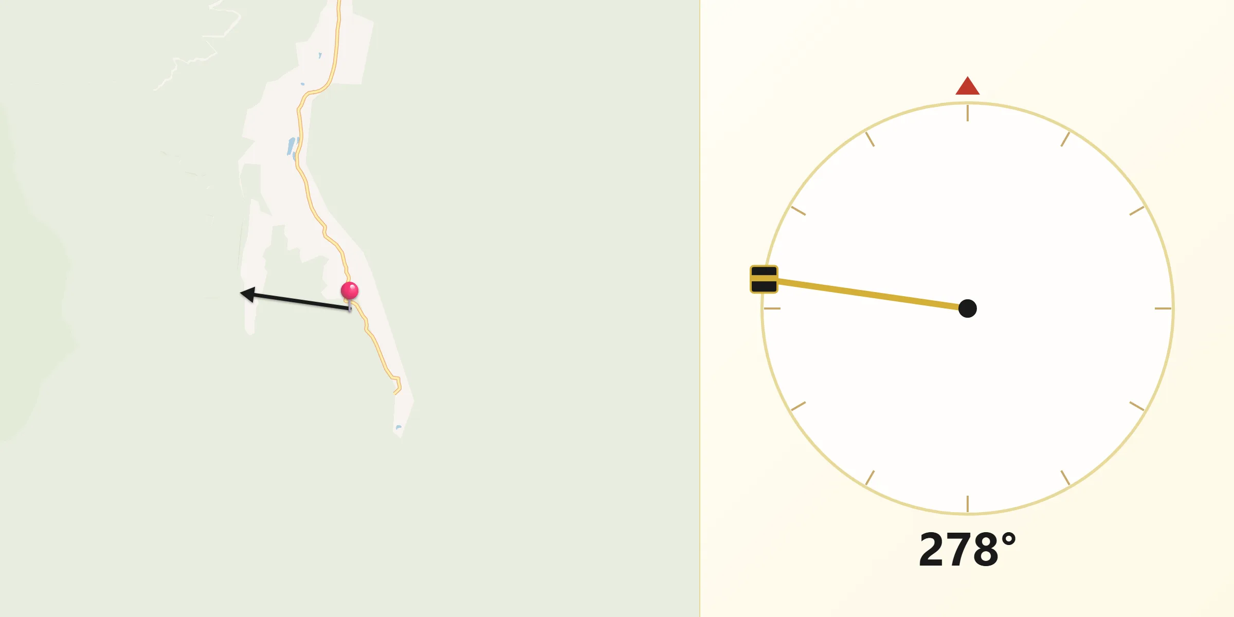 Qibla Direction from Alpine