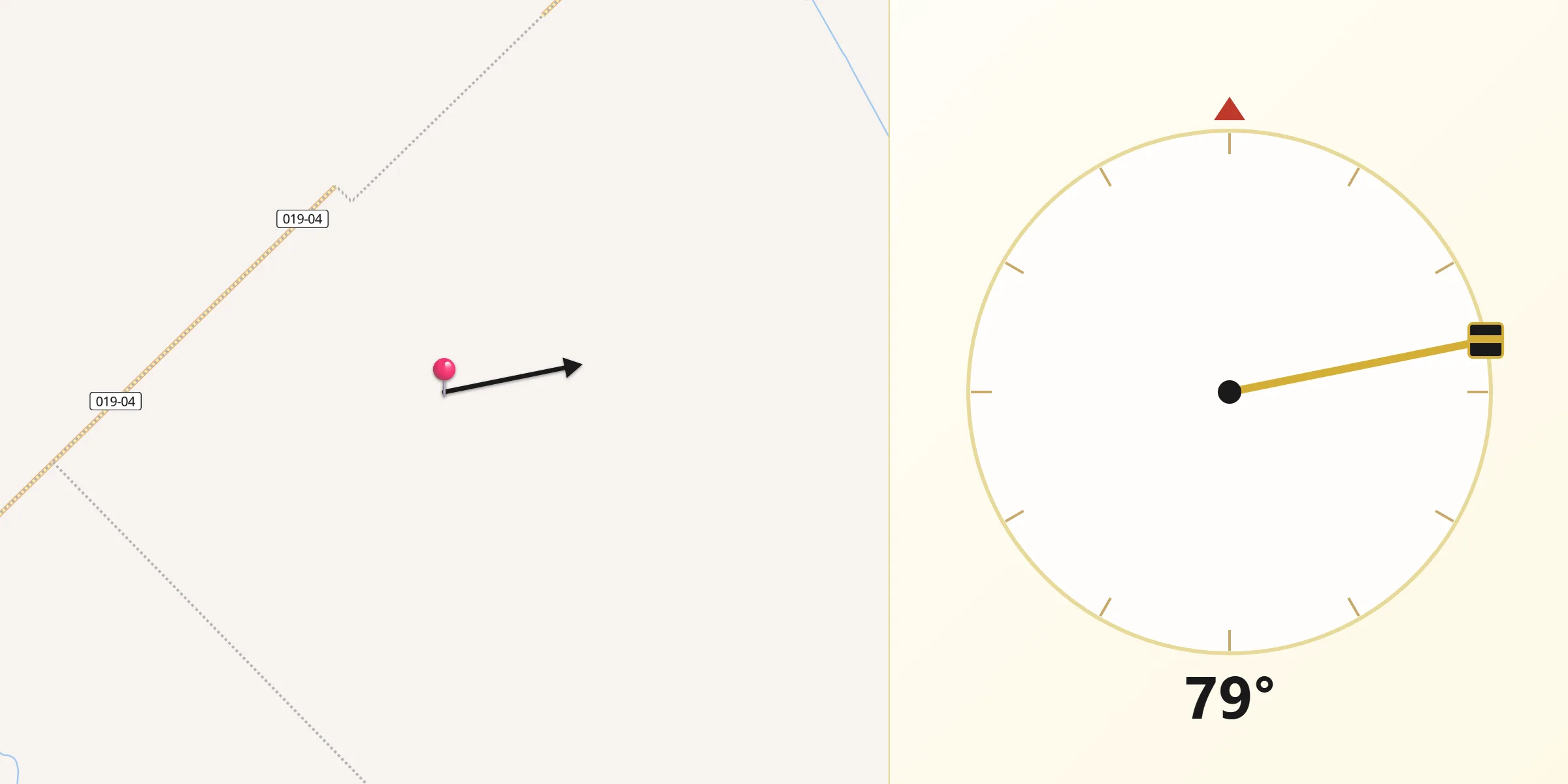 Dirección de la Qibla desde Olavarría