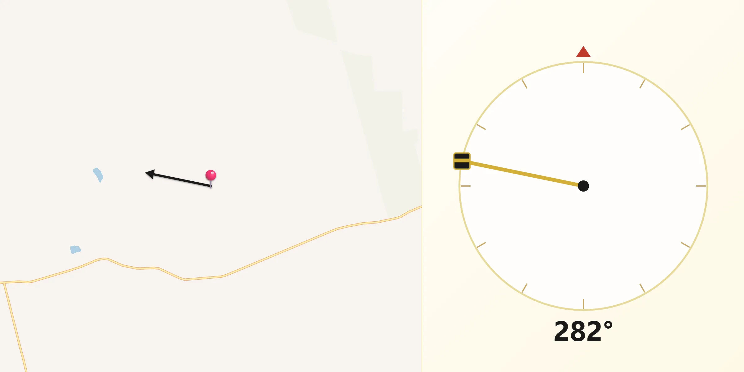 Qibla Direction from Naracoorte and Lucindale