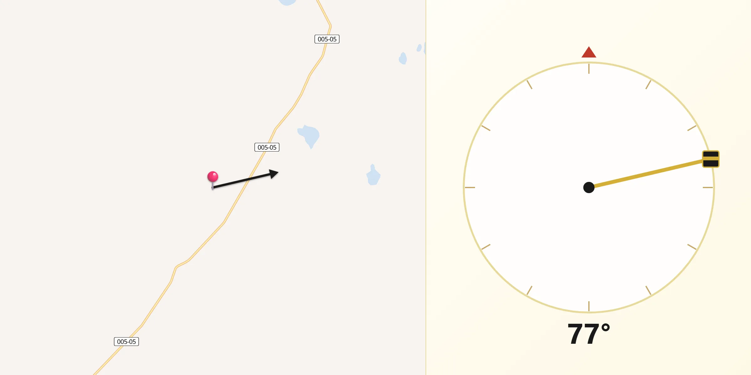 Dirección de la Qibla desde General Madariaga