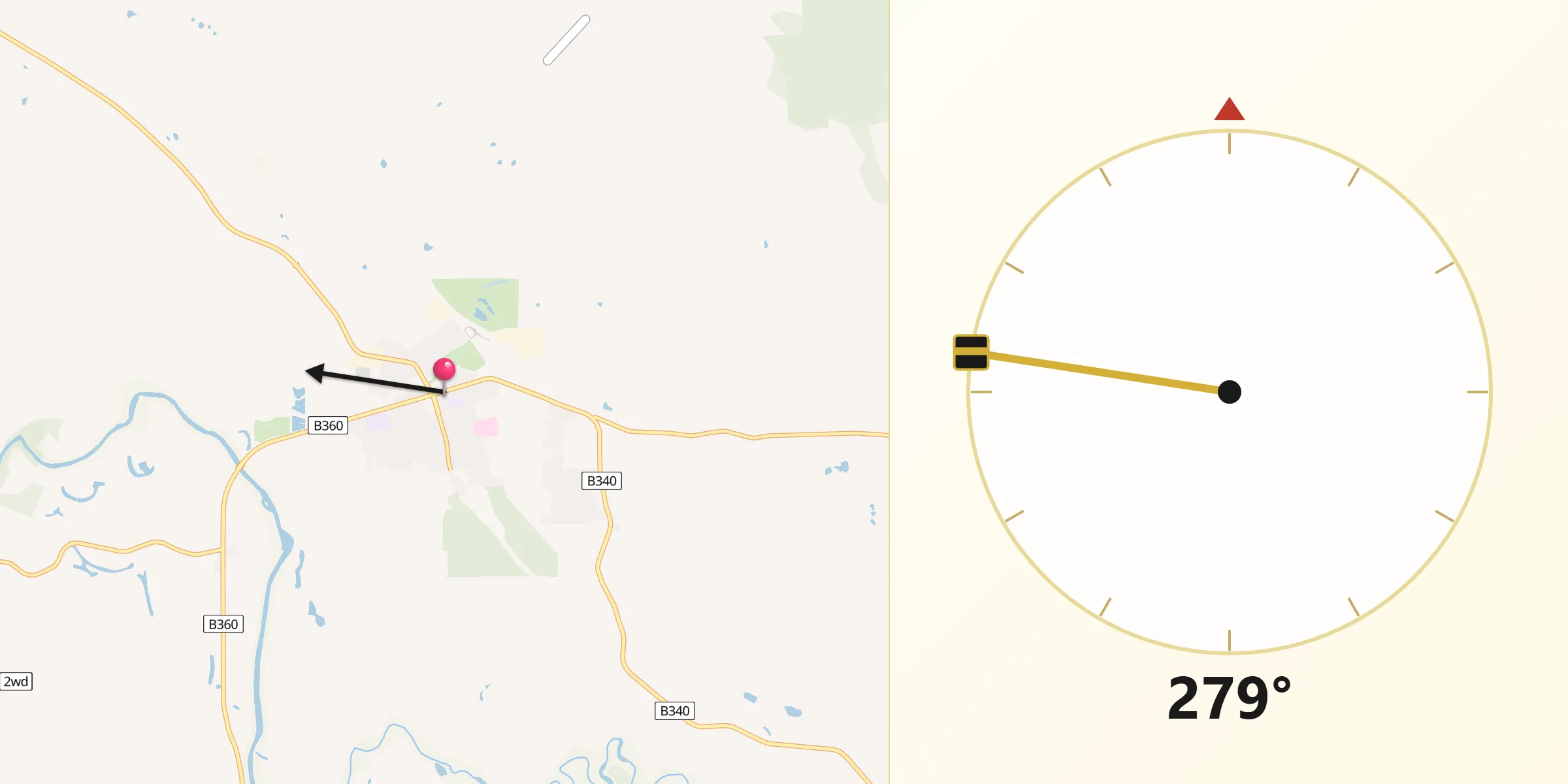 Qibla Direction from Alexandra