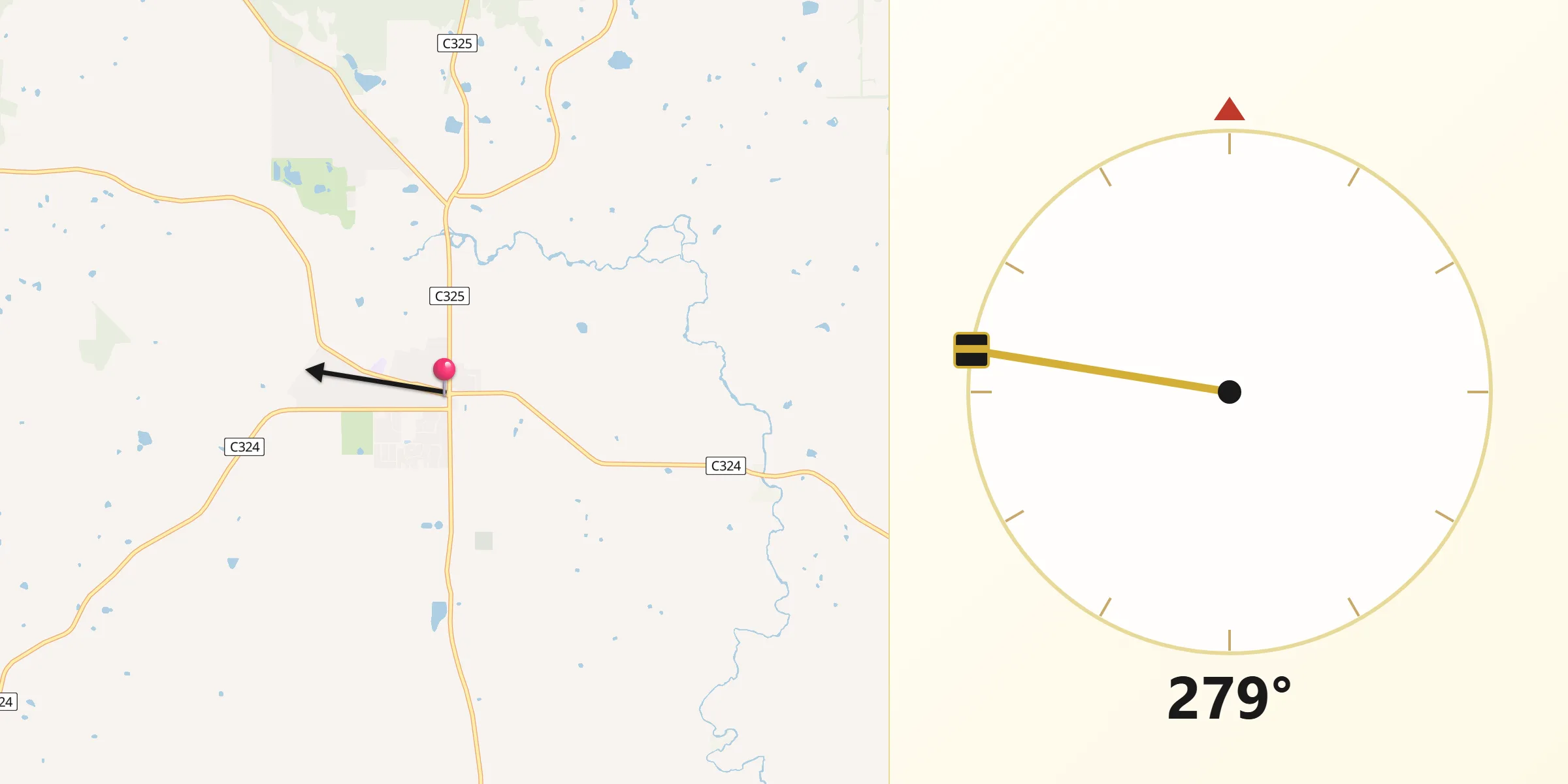 Qibla Direction from Lancefield