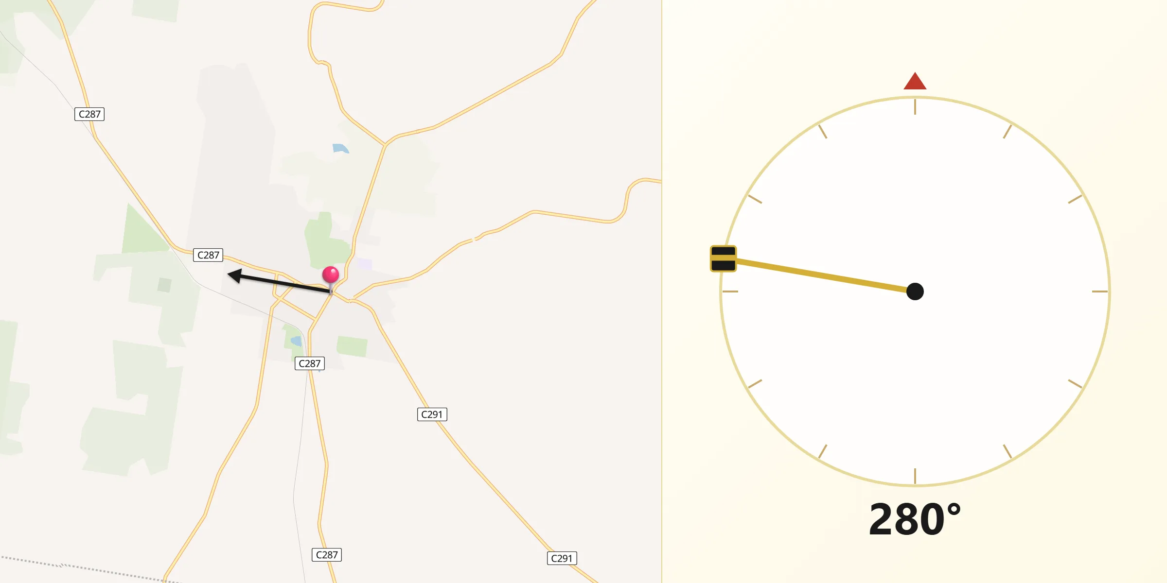 Qibla Direction from Clunes