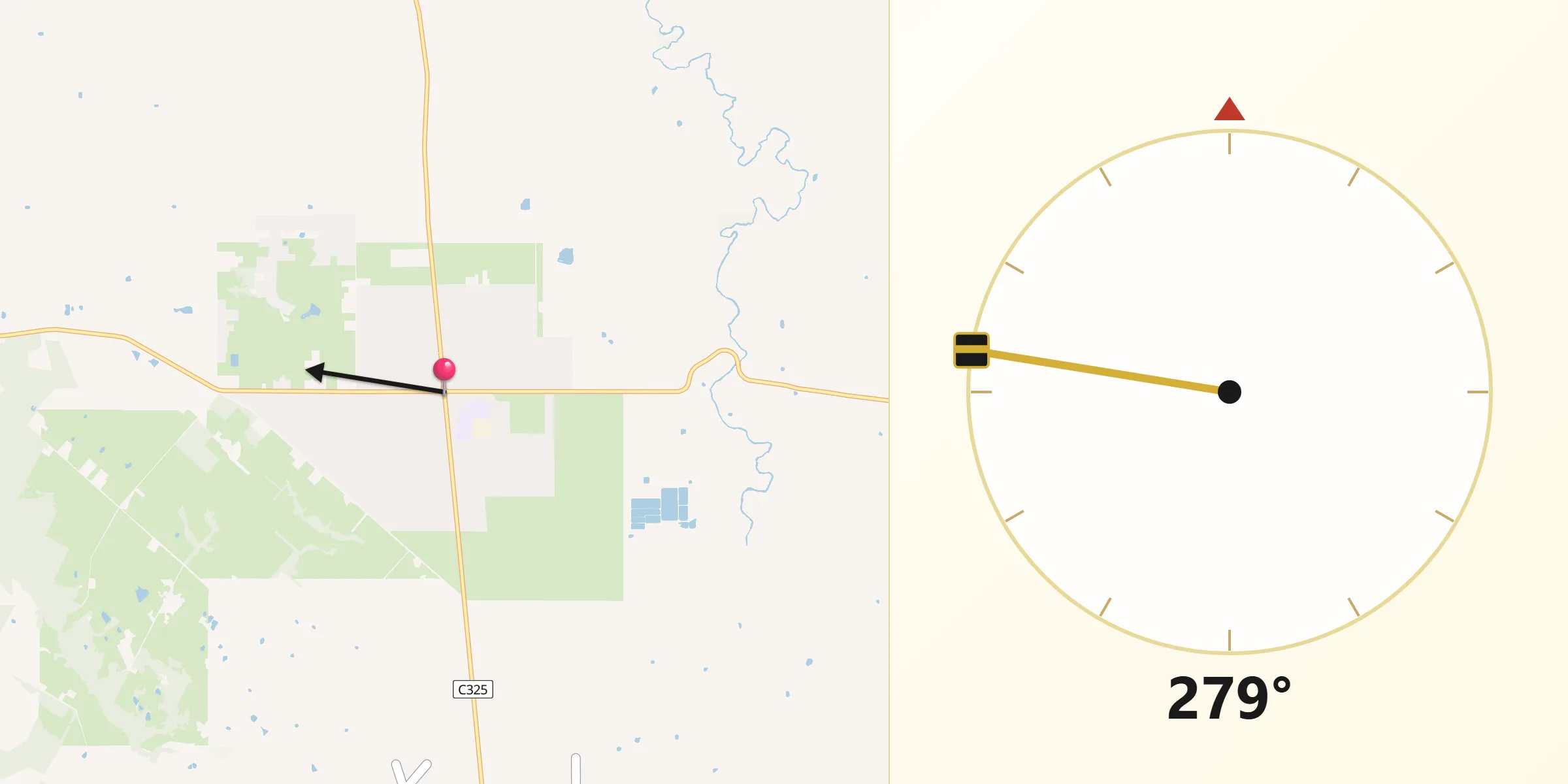 Qibla Direction from Romsey