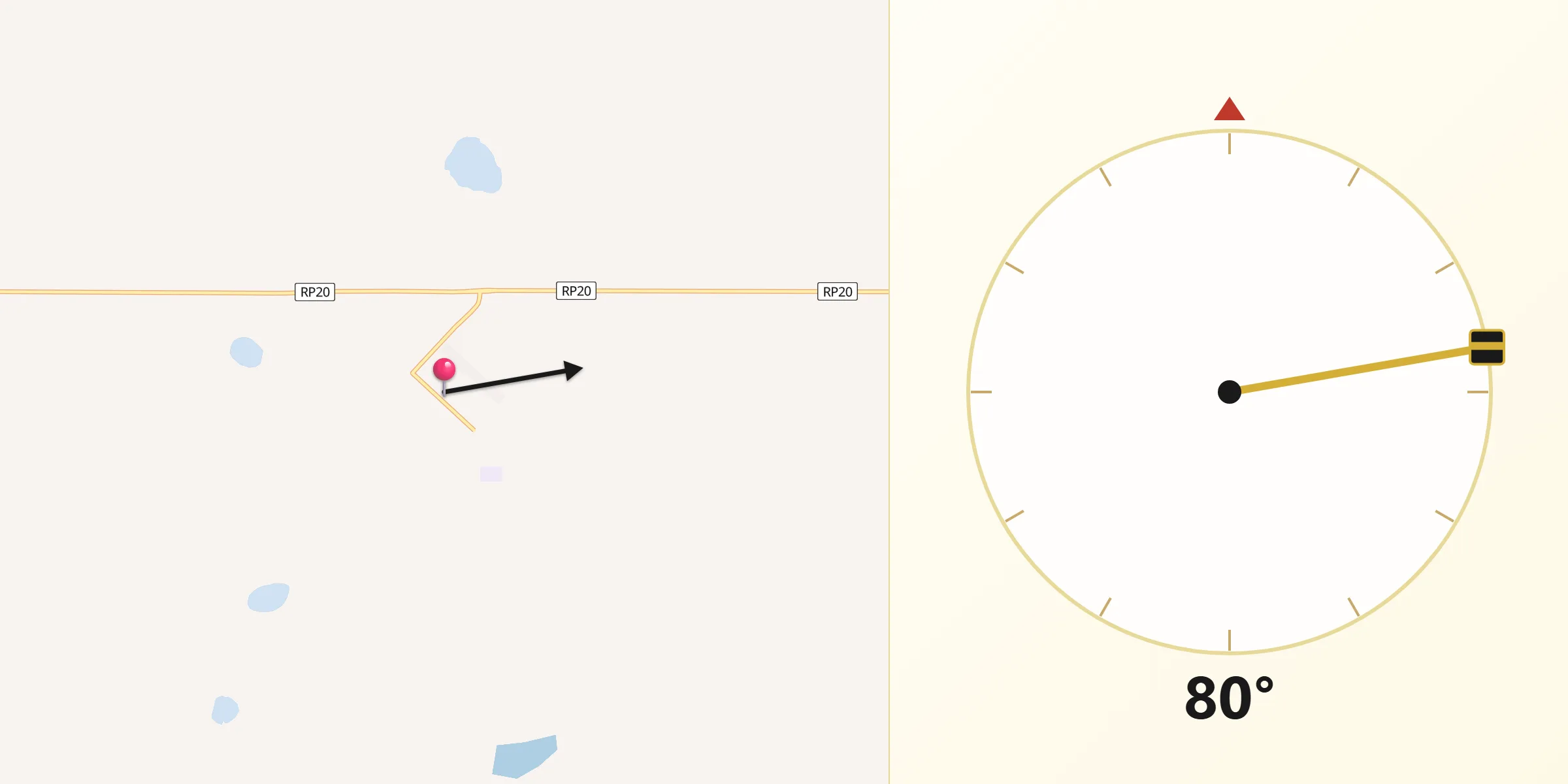 Dirección de la Qibla desde Alpachiri