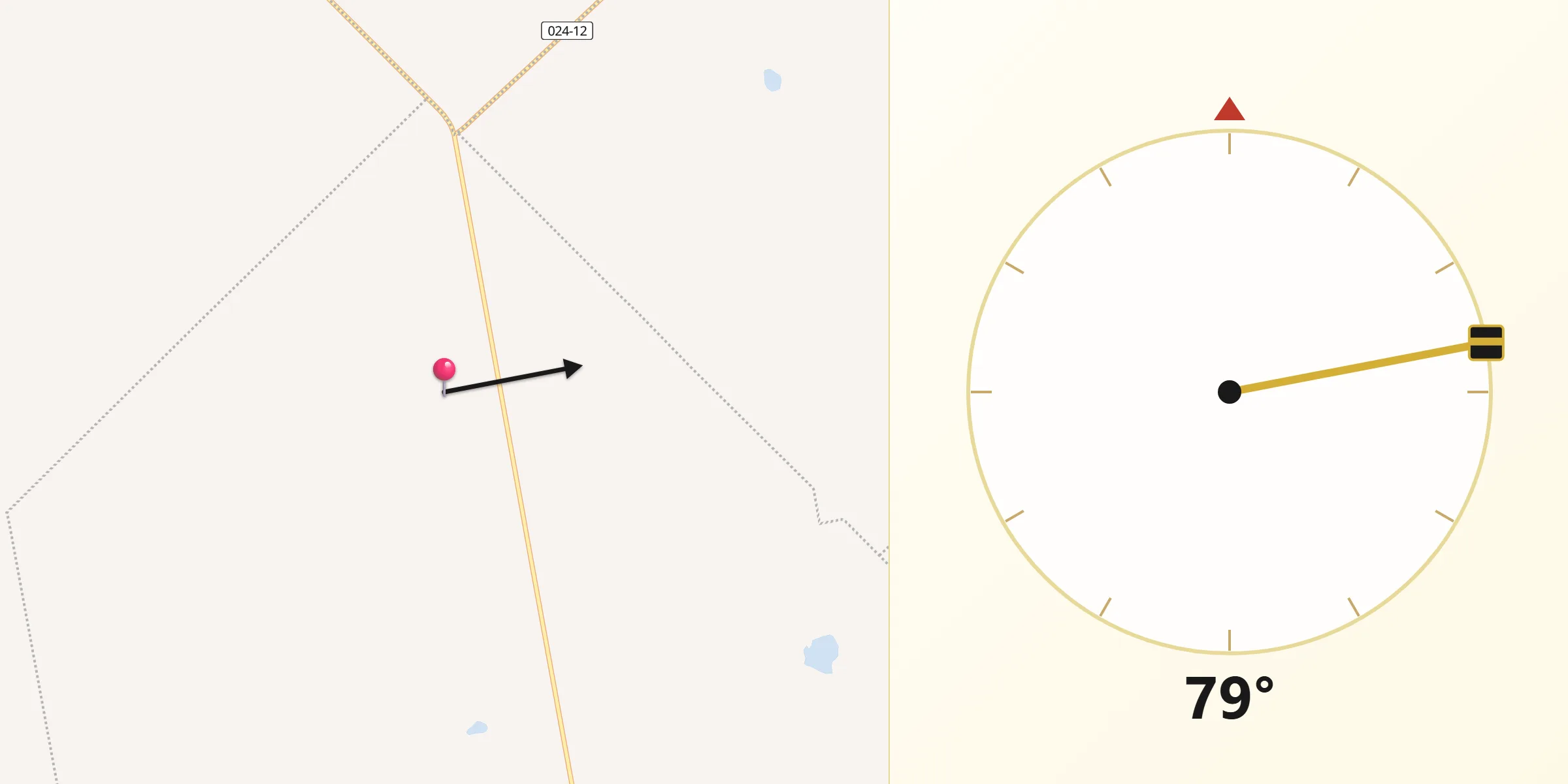 Dirección de la Qibla desde General La Madrid