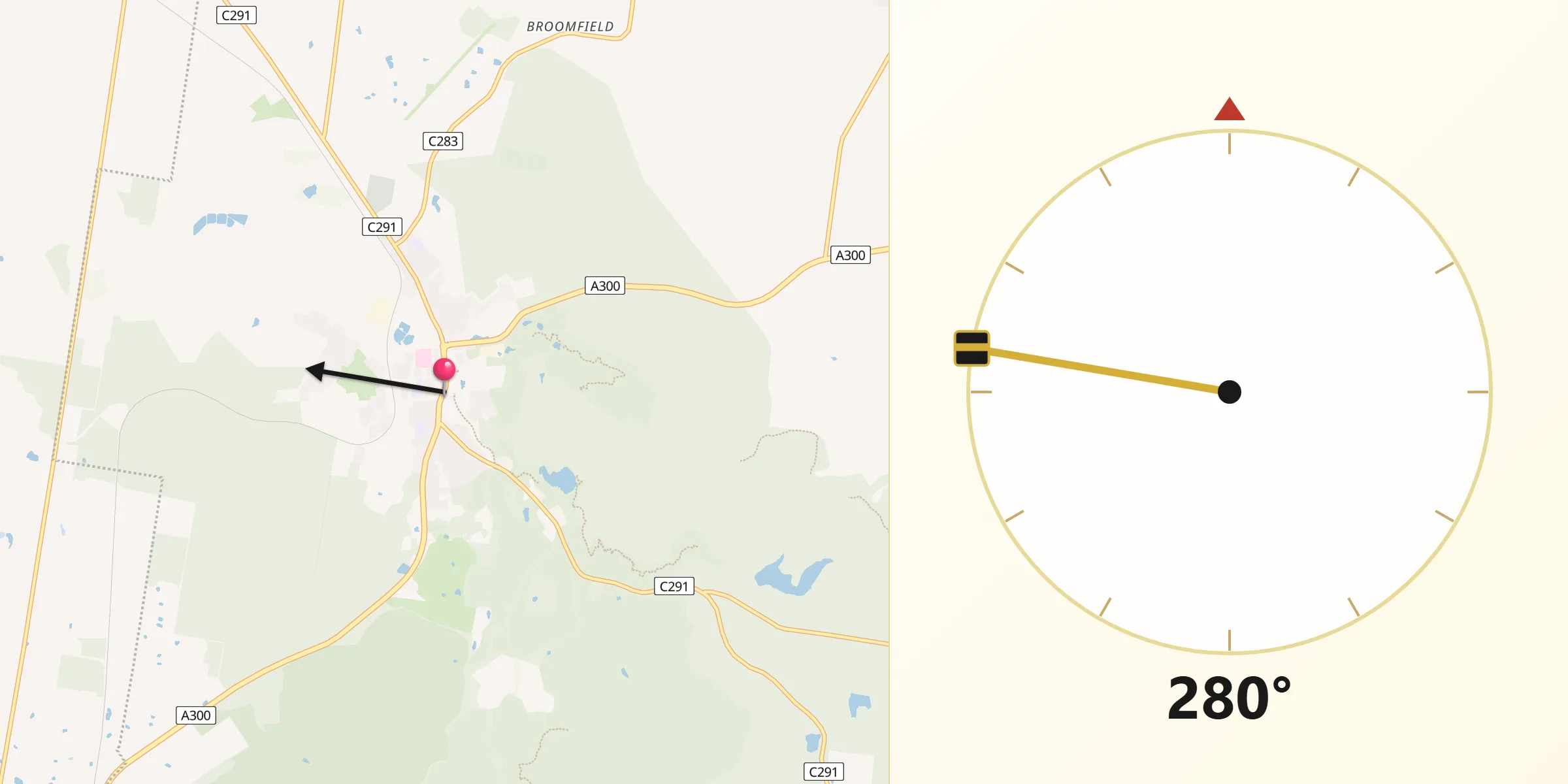 Qibla Direction from Creswick