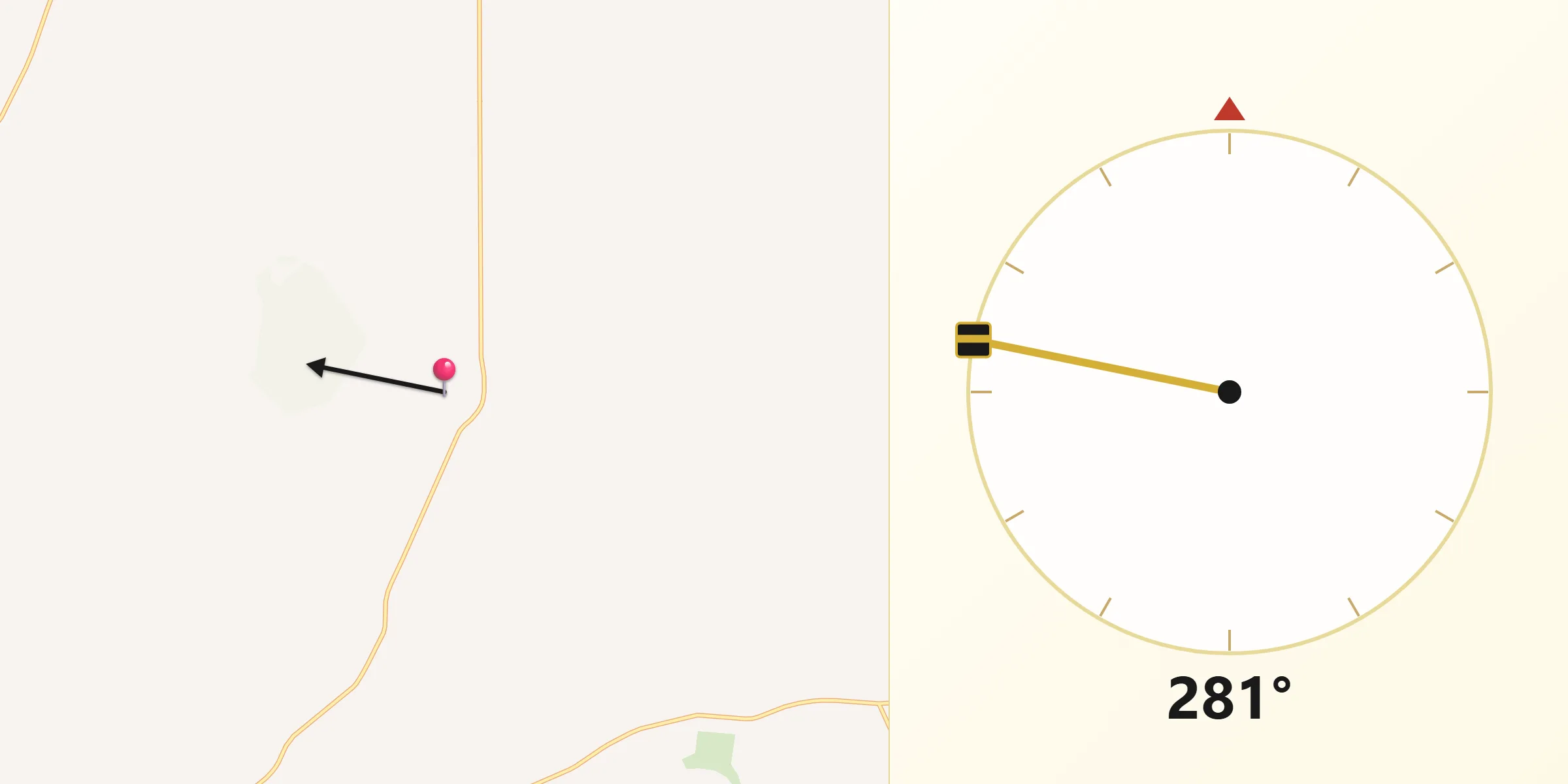 Qibla Direction from Wattle Range
