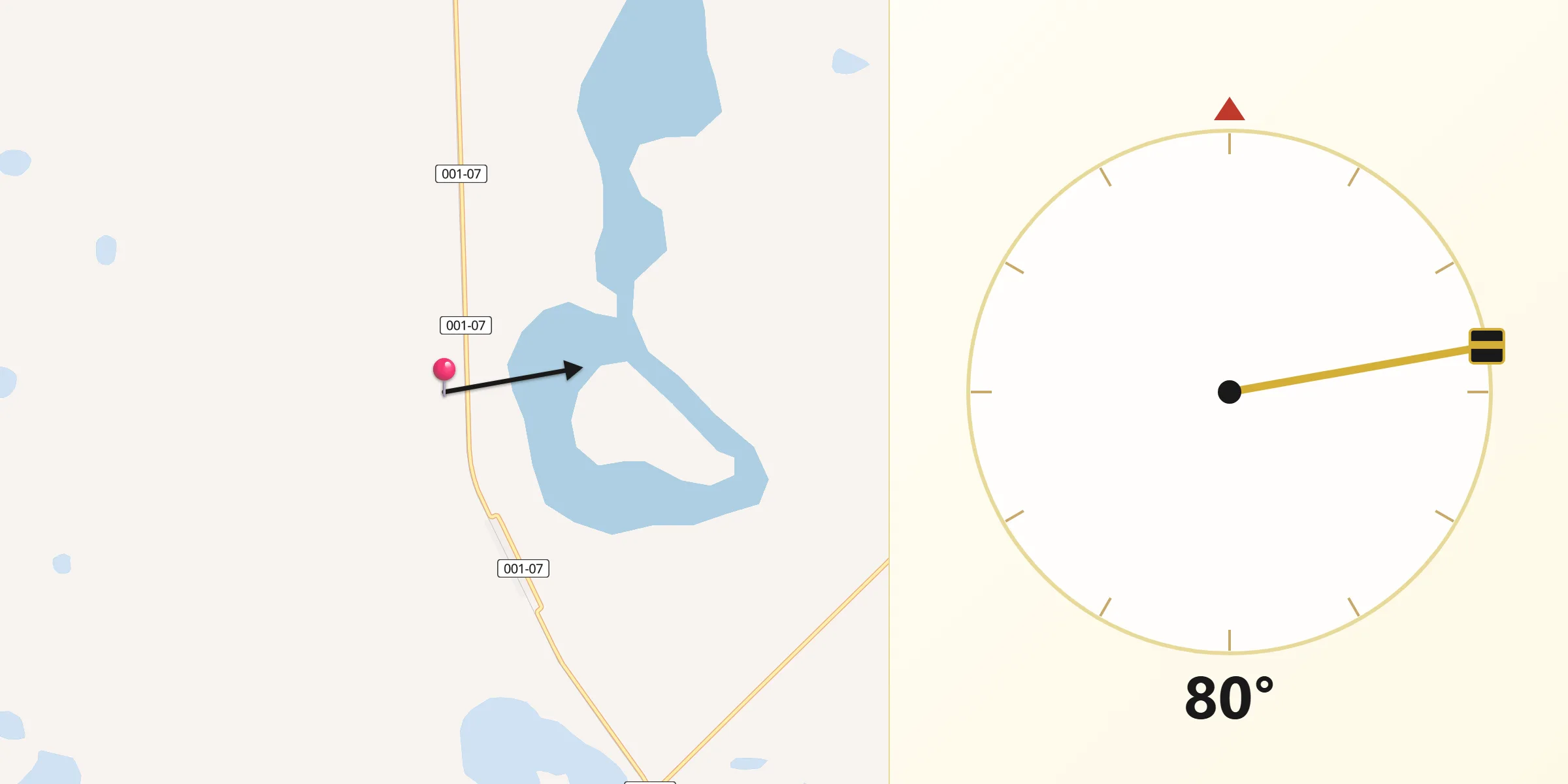 Dirección de la Qibla desde Coronel Suárez
