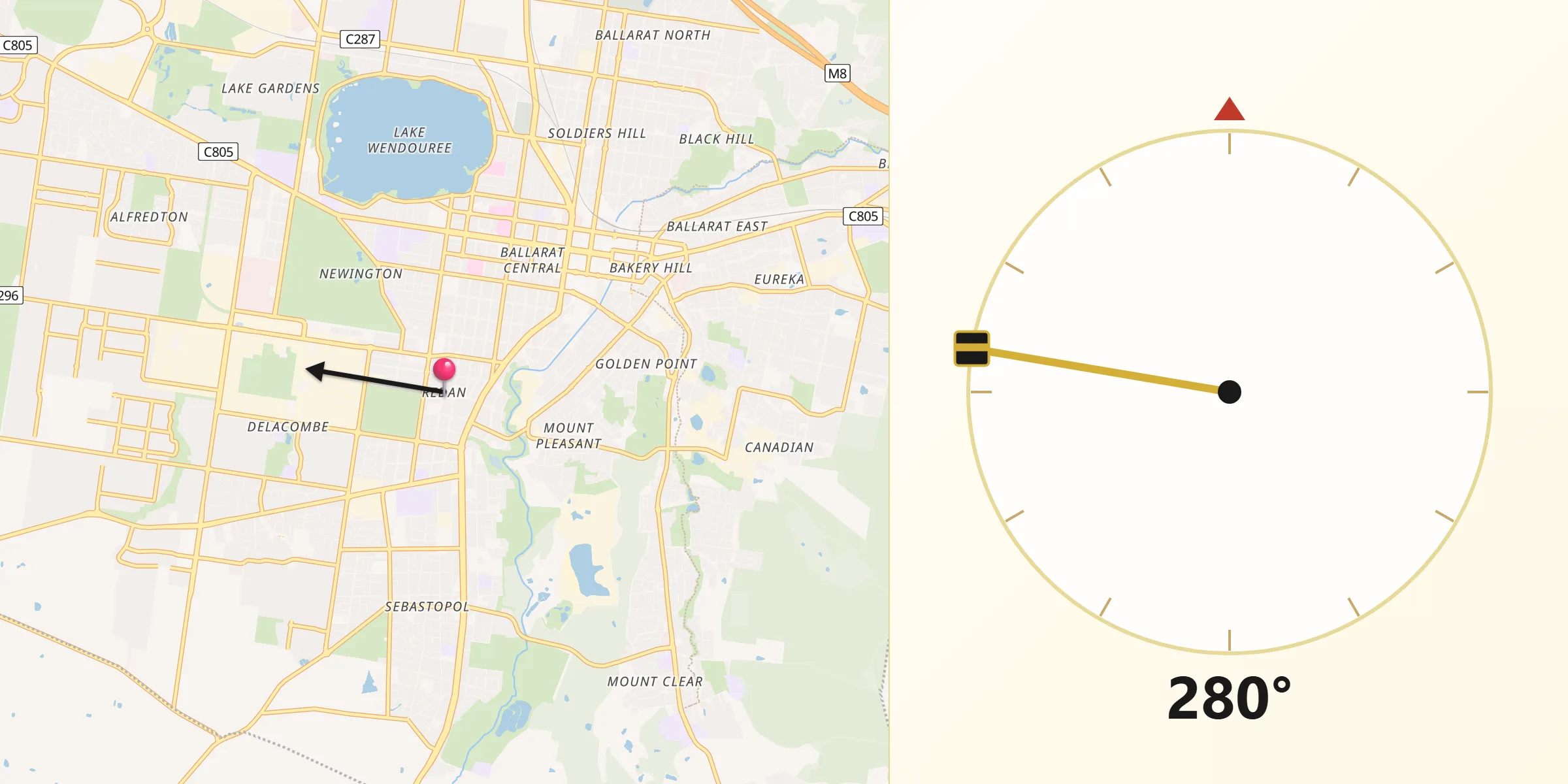 Qibla Direction from Redan