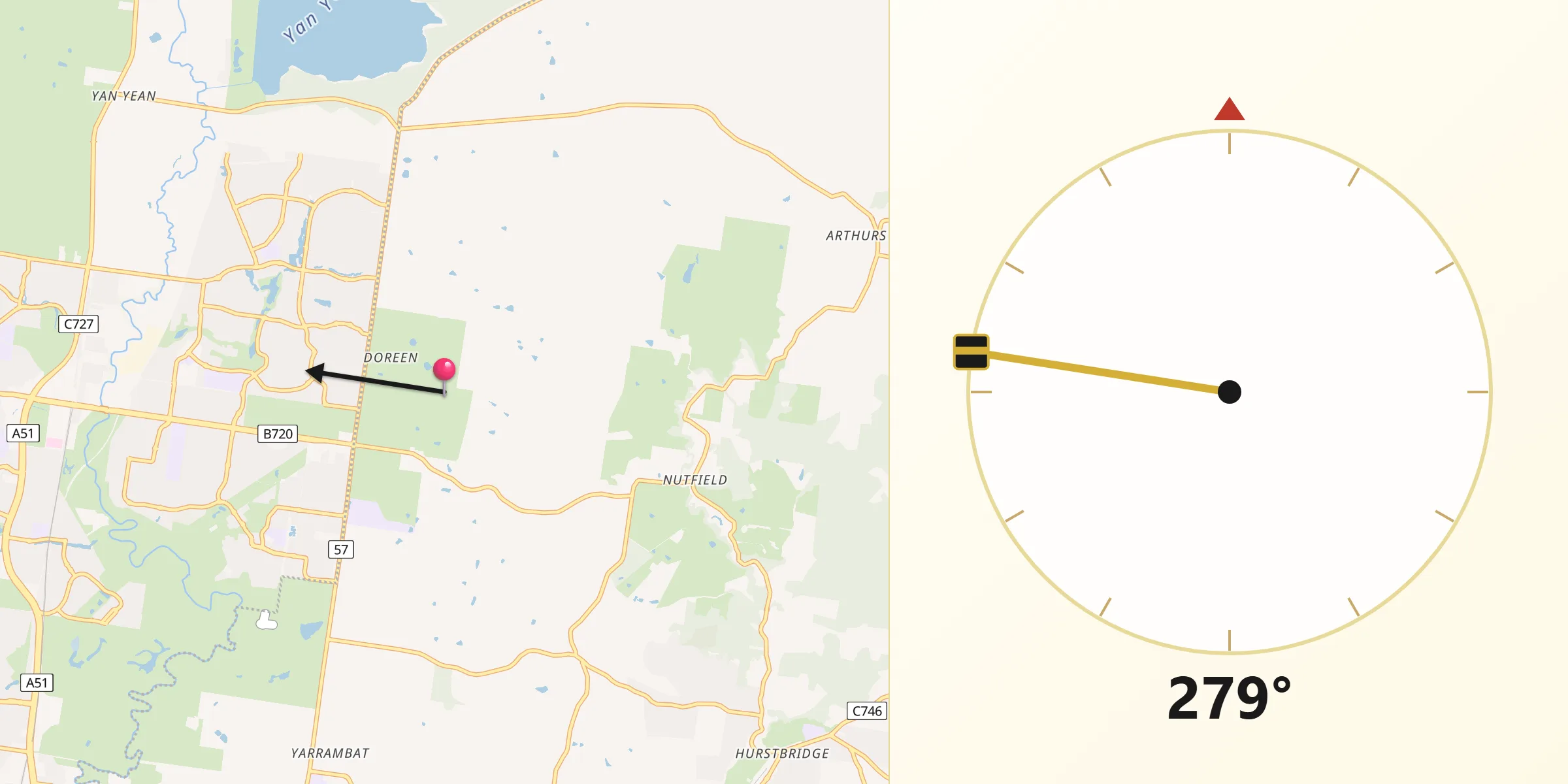 Qibla Direction from Doreen