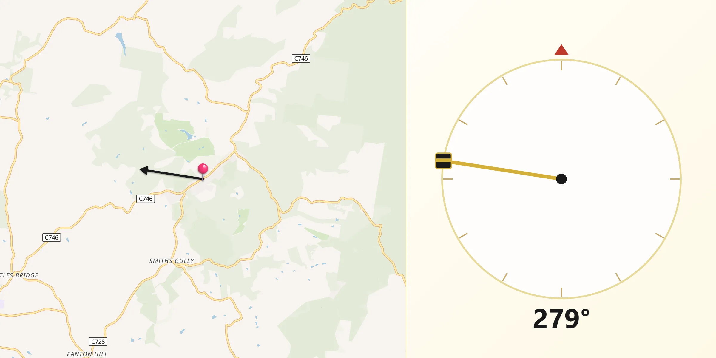 Qibla Direction from Saint Andrews