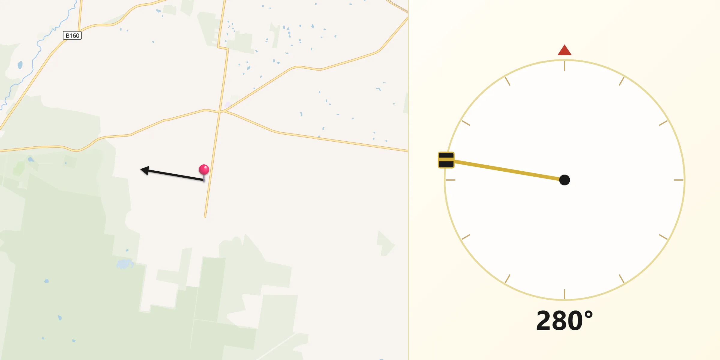 Qibla Direction from Ross Creek