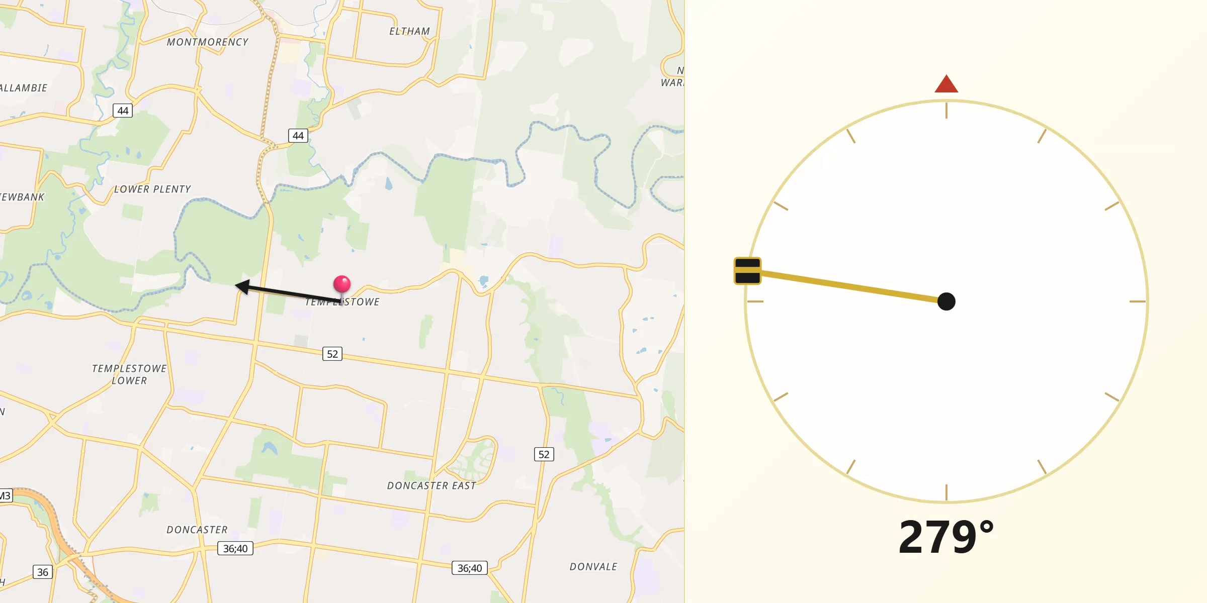Qibla Direction from Templestowe