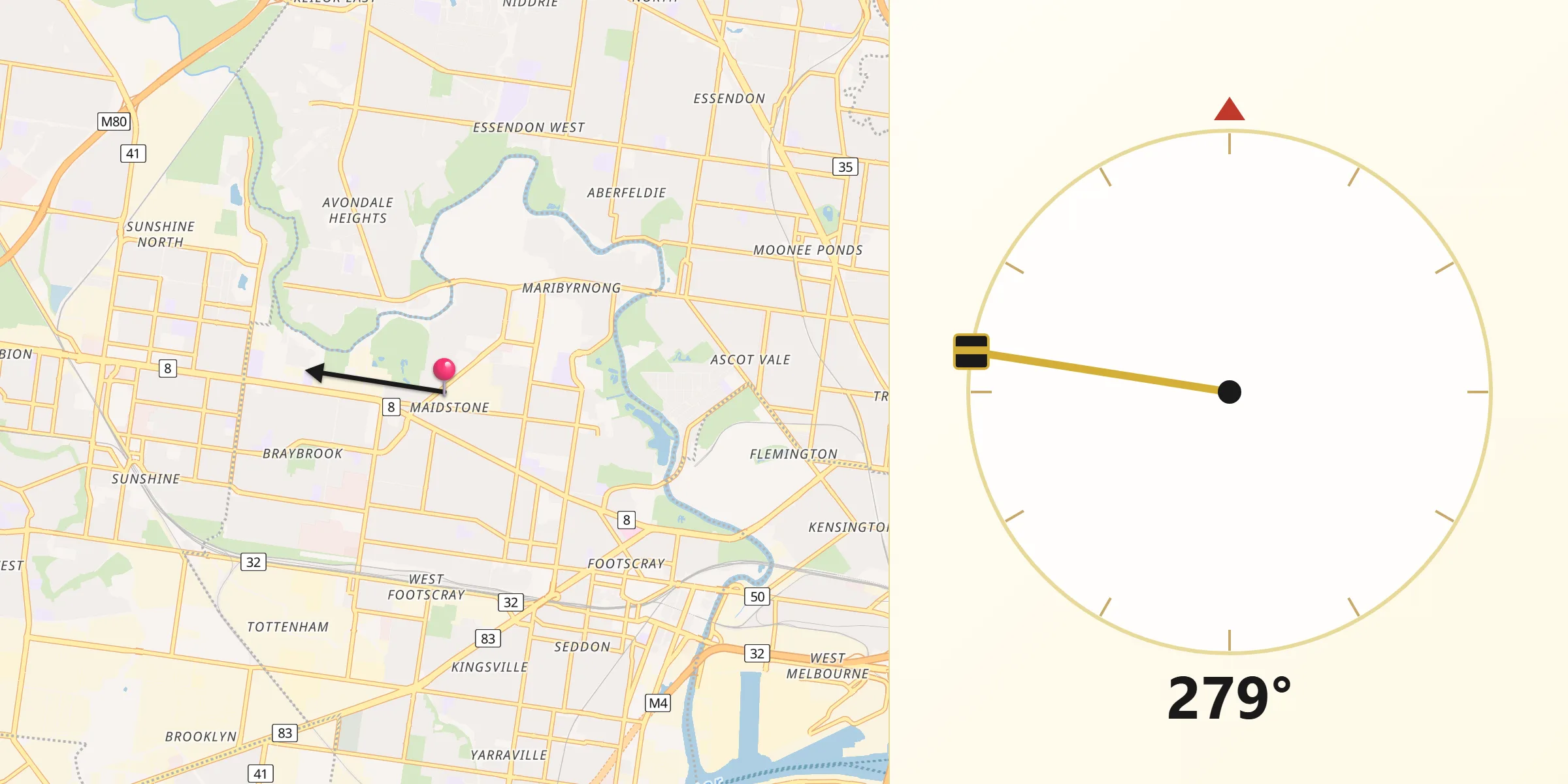 Qibla Direction from Maidstone