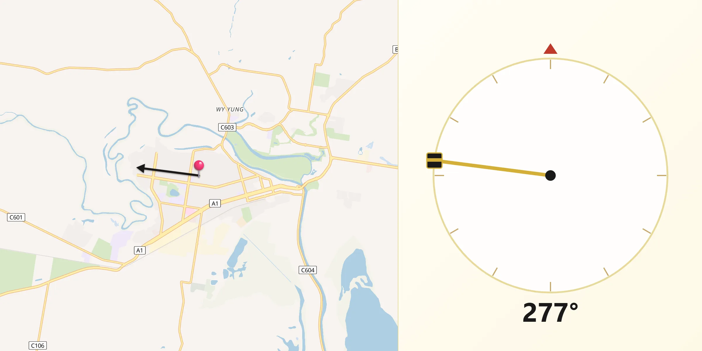 Qibla Direction from Bairnsdale