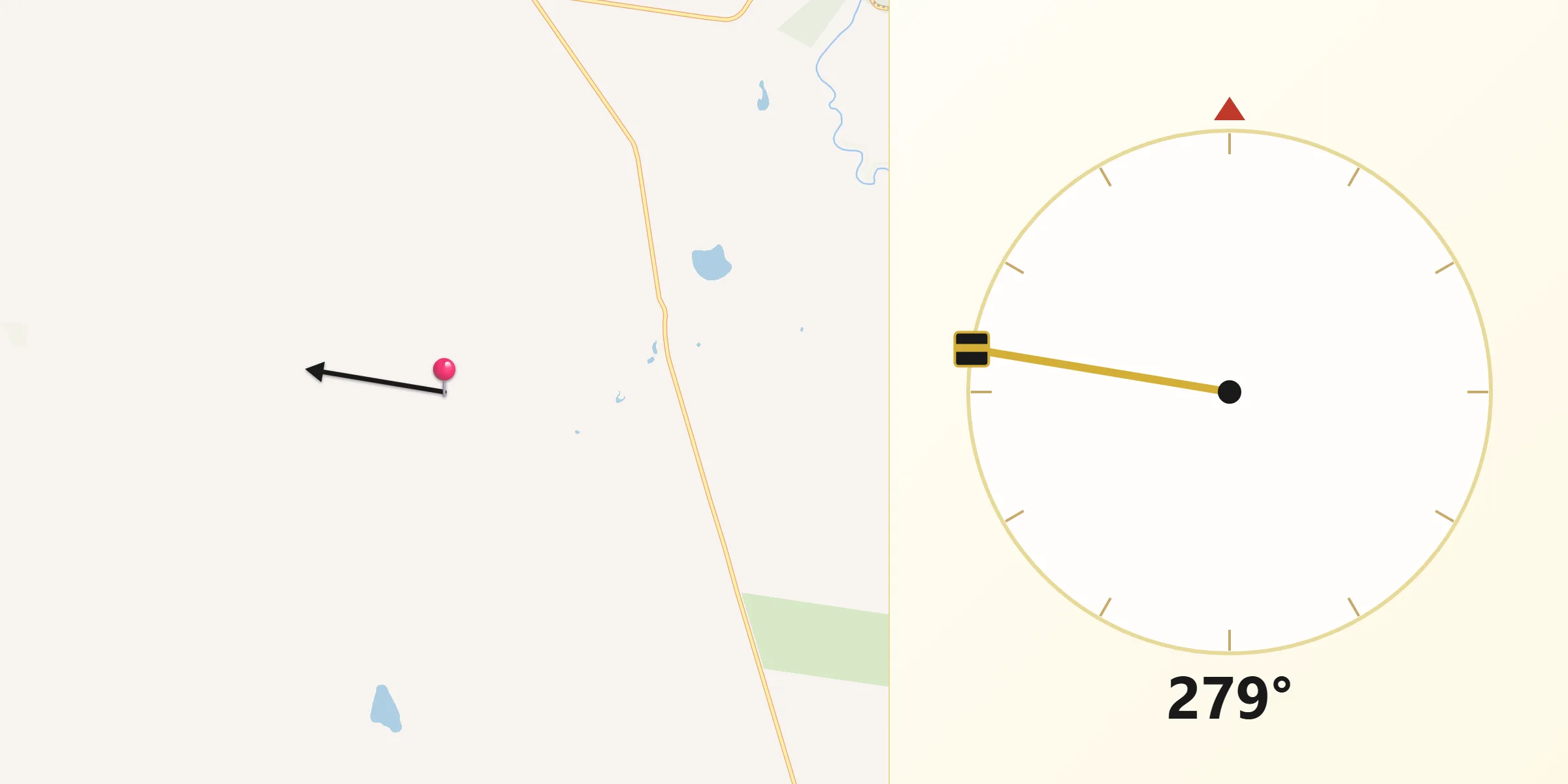 Qibla Direction from Golden Plains
