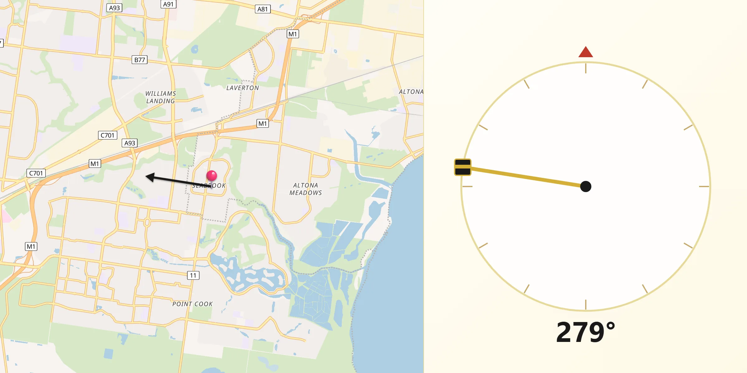 Qibla Direction from Seabrook