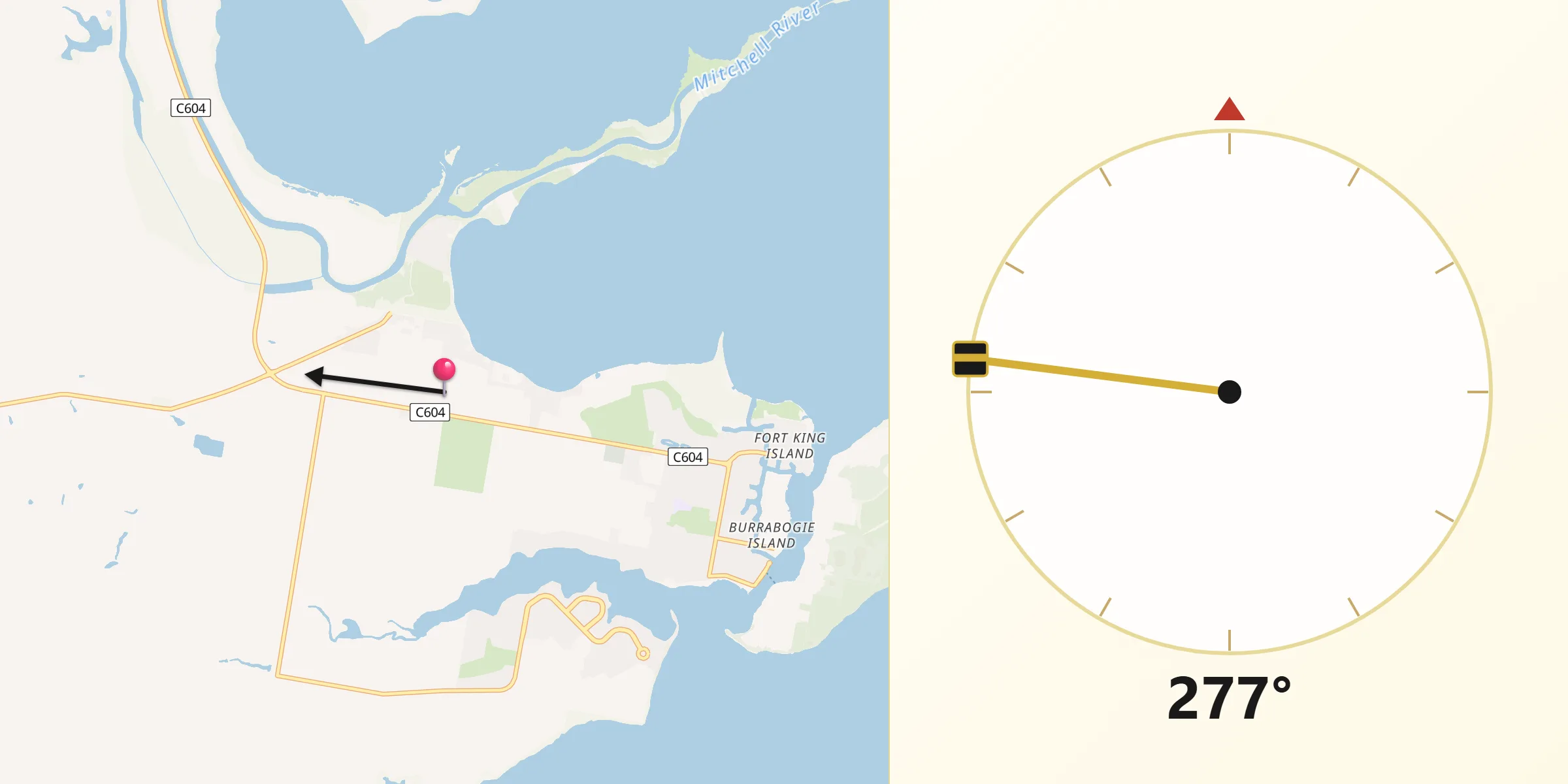 Qibla Direction from Eagle Point