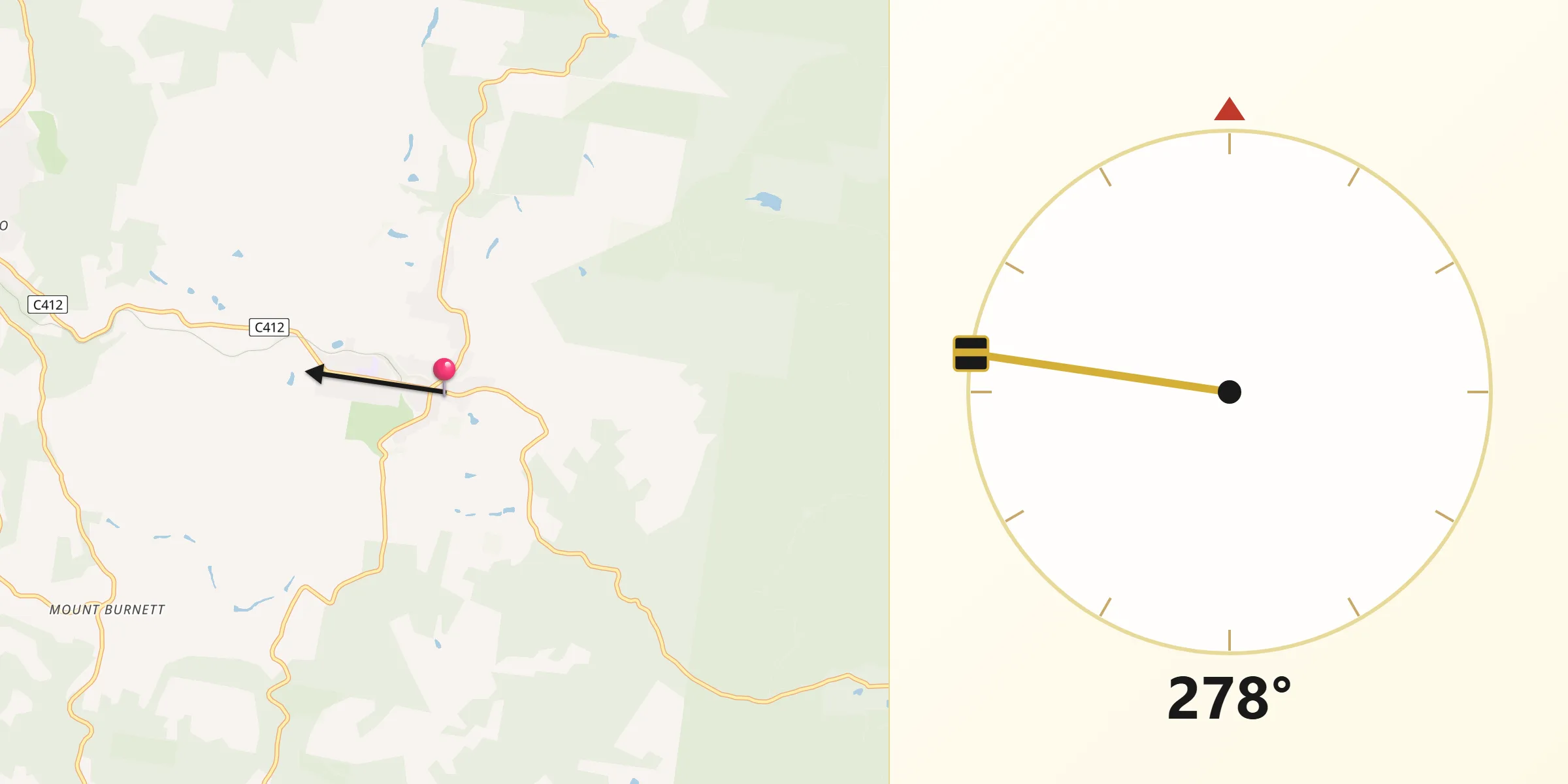 Qibla Direction from Gembrook