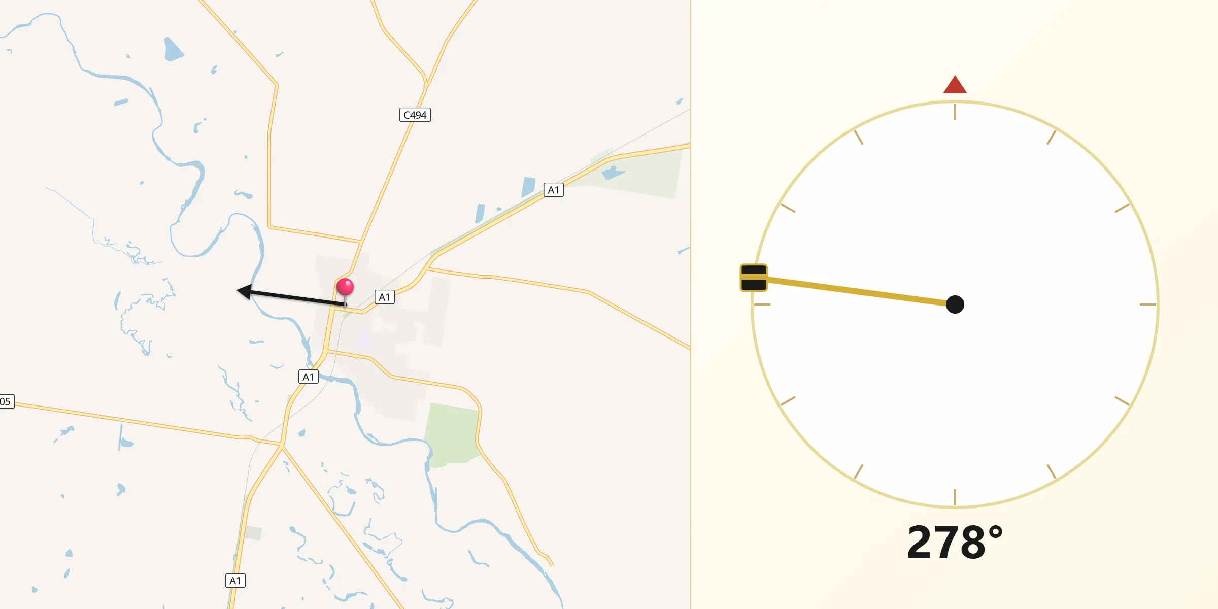 Qibla Direction from Stratford