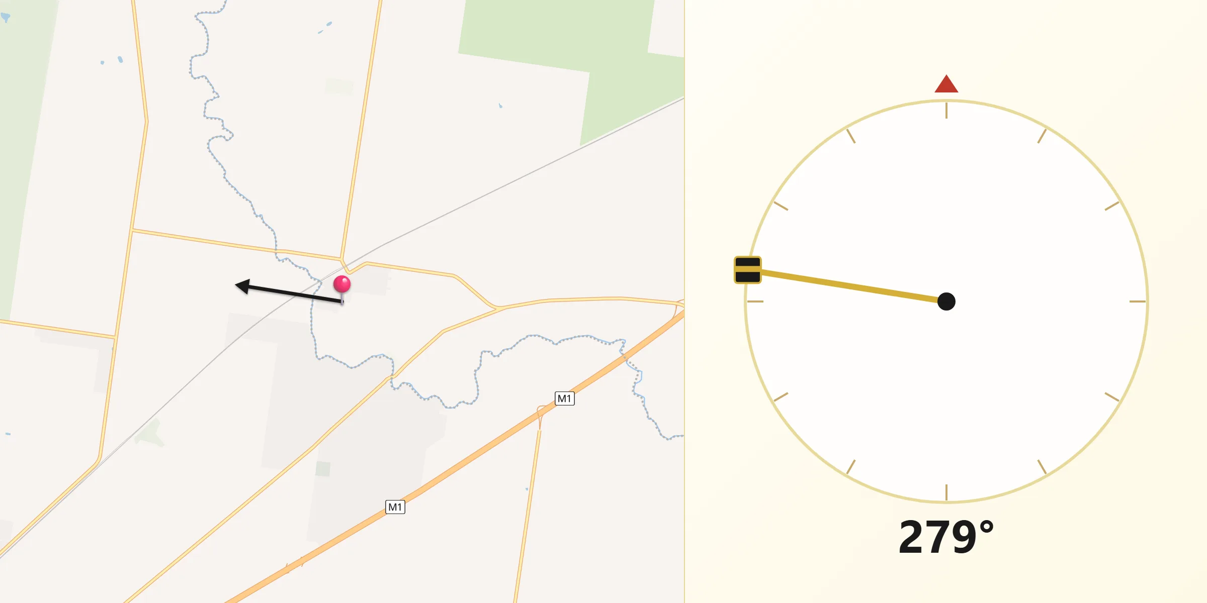 Qibla Direction from Little River