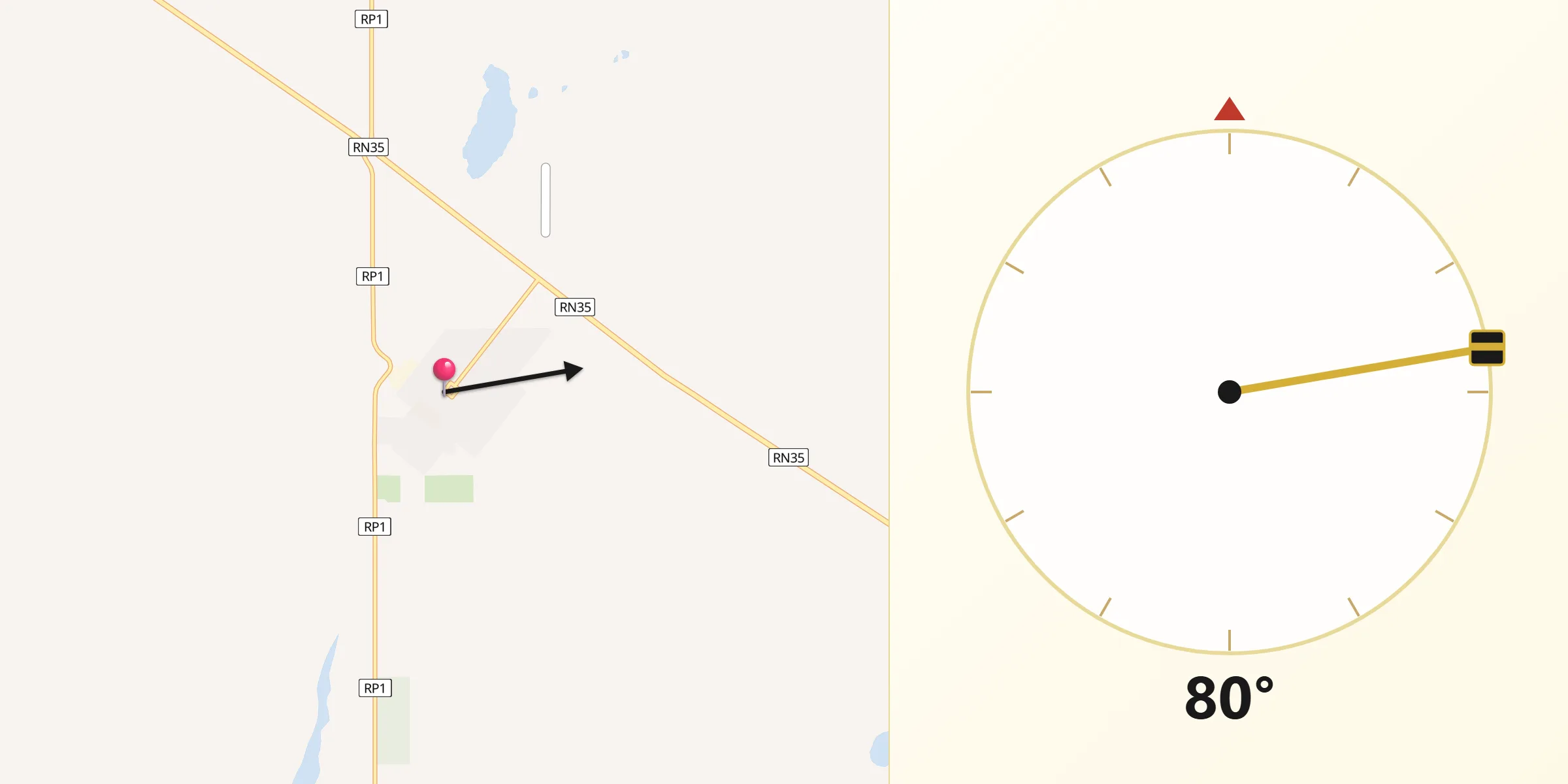 Dirección de la Qibla desde Ciudad de General San Martín