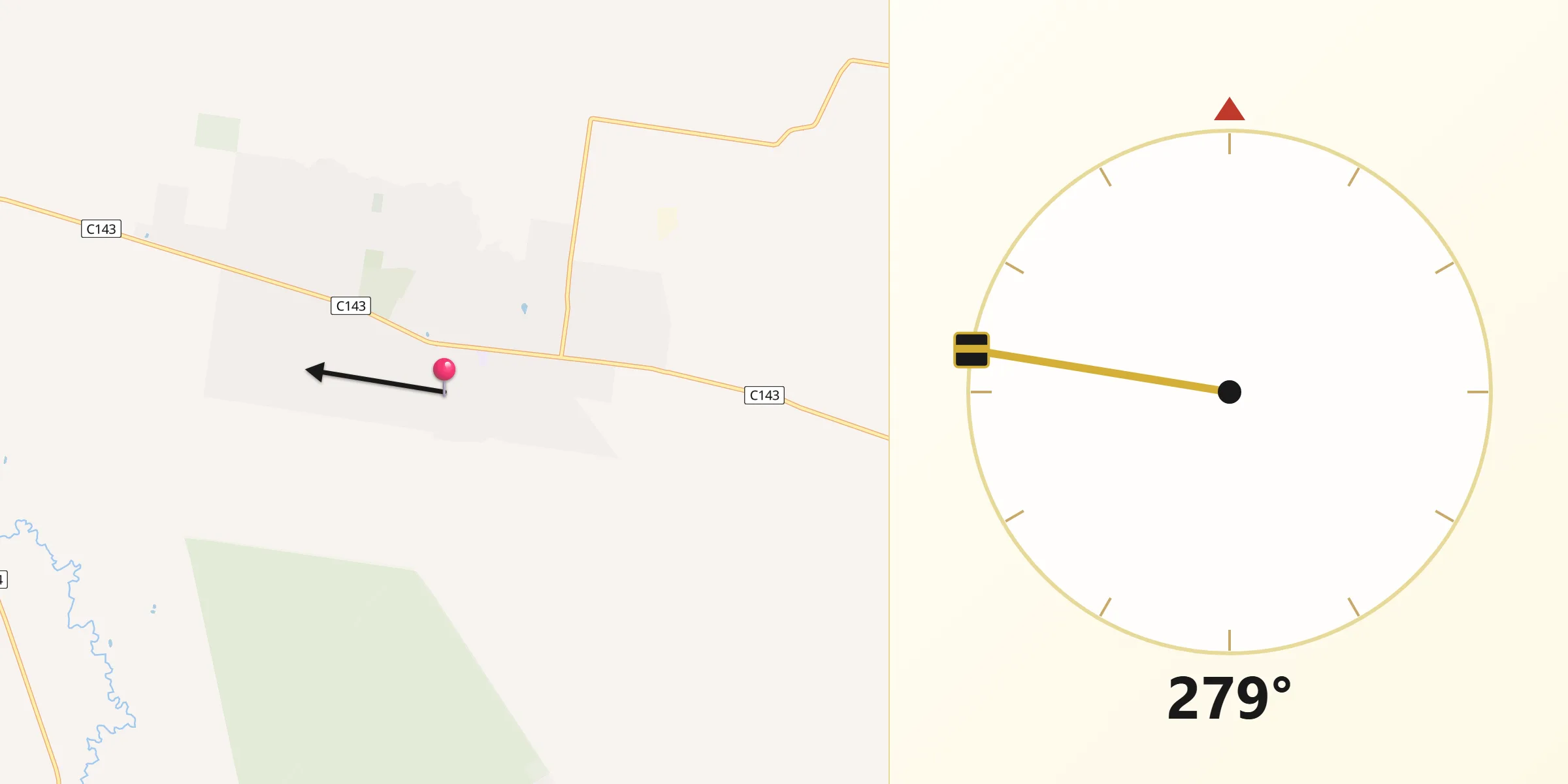 Qibla Direction from Teesdale