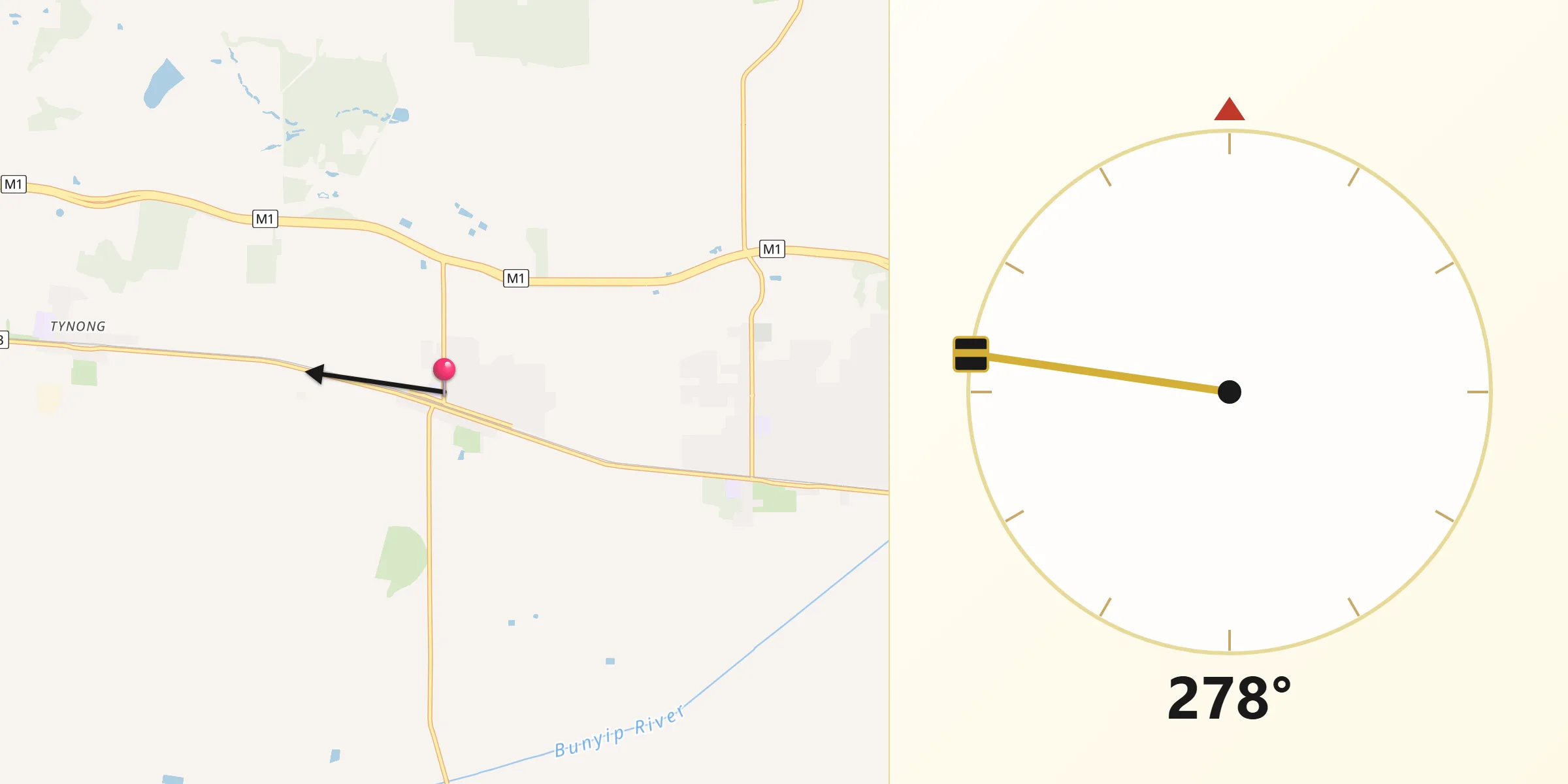 Qibla Direction from Garfield