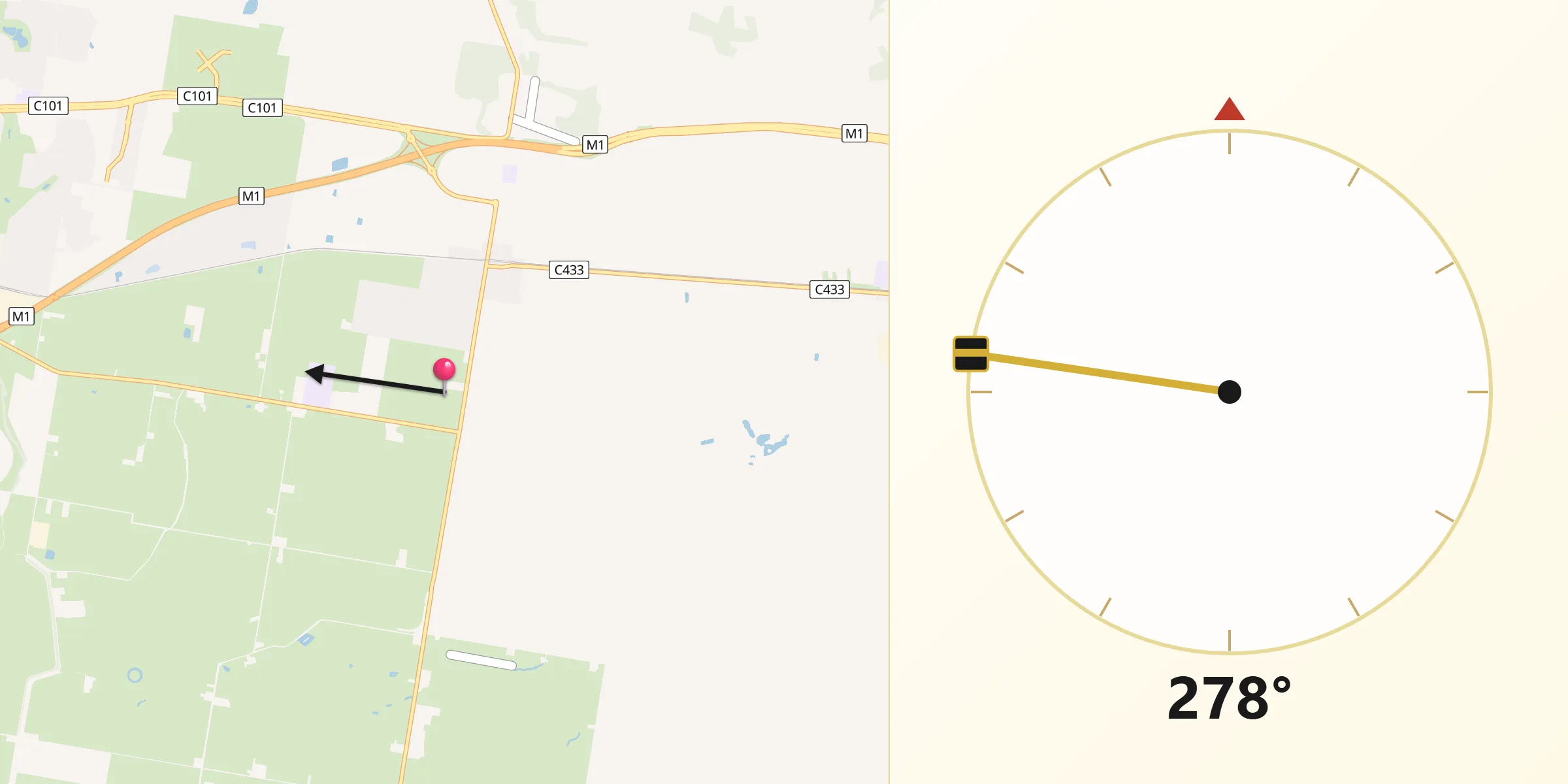 Qibla Direction from Cardinia