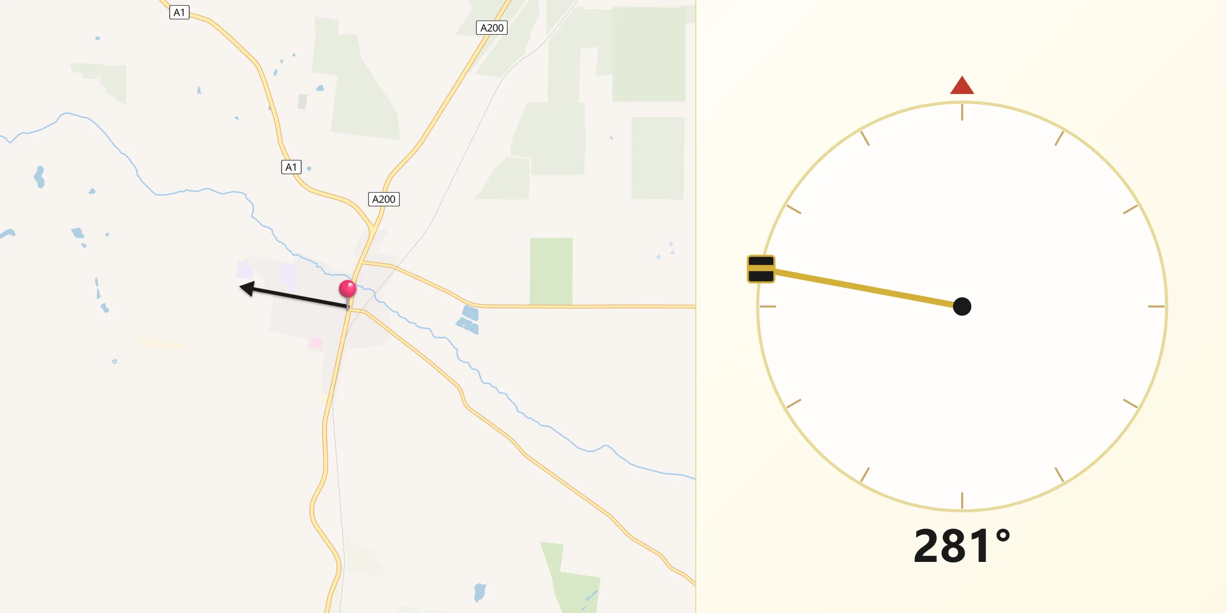 Qibla Direction from Heywood