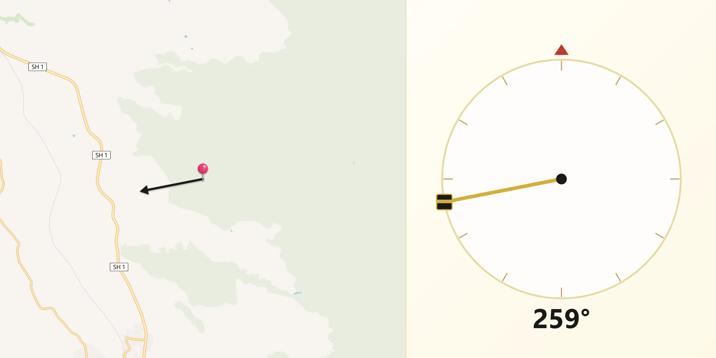 Qibla Direction from South Waikato