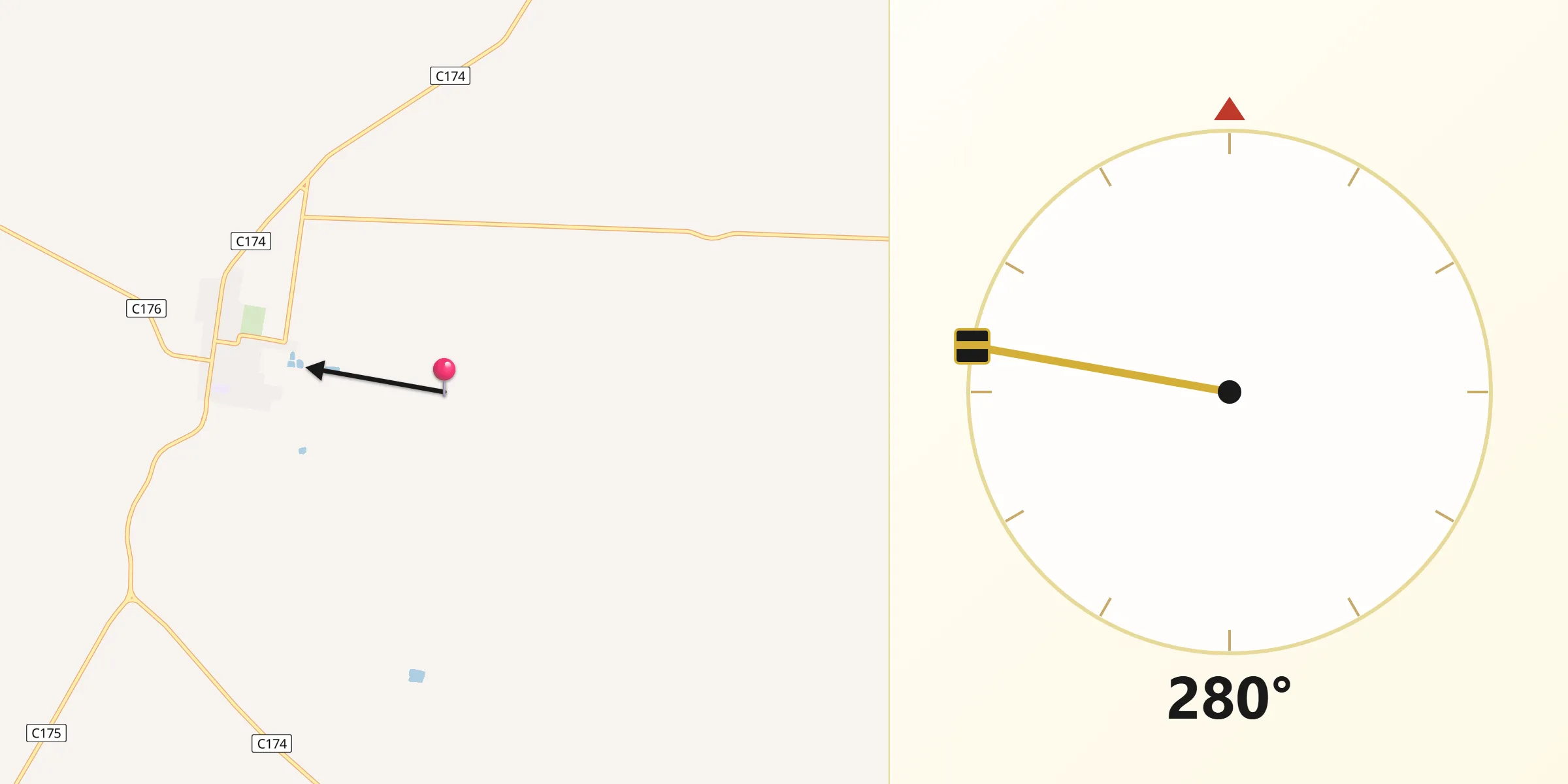 Qibla Direction from Moyne