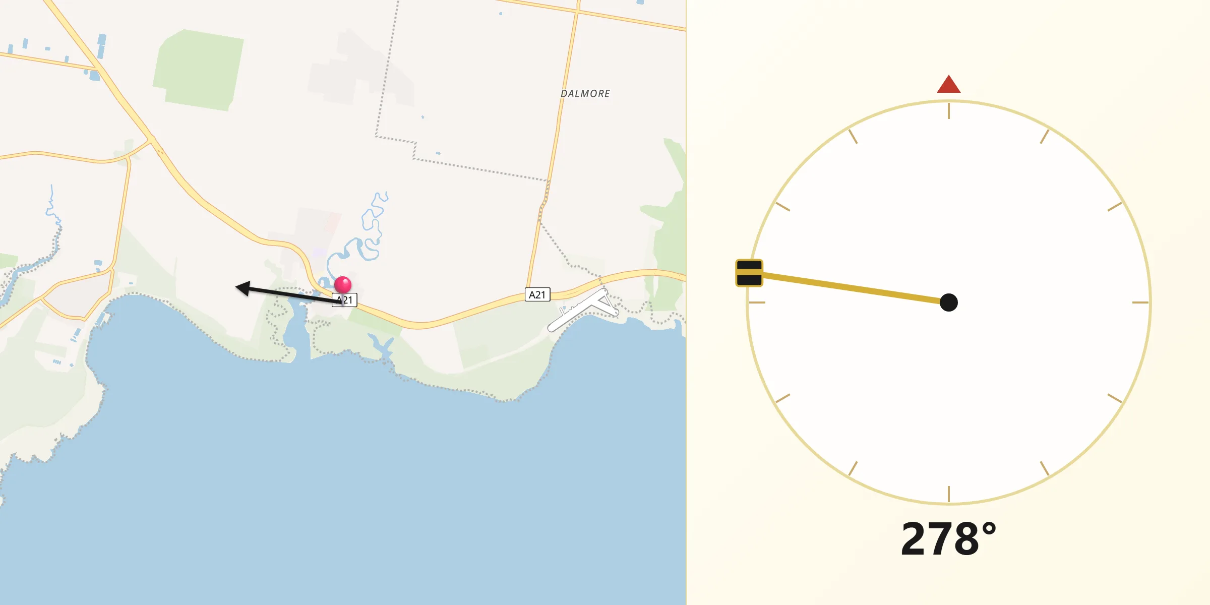 Qibla Direction from Tooradin