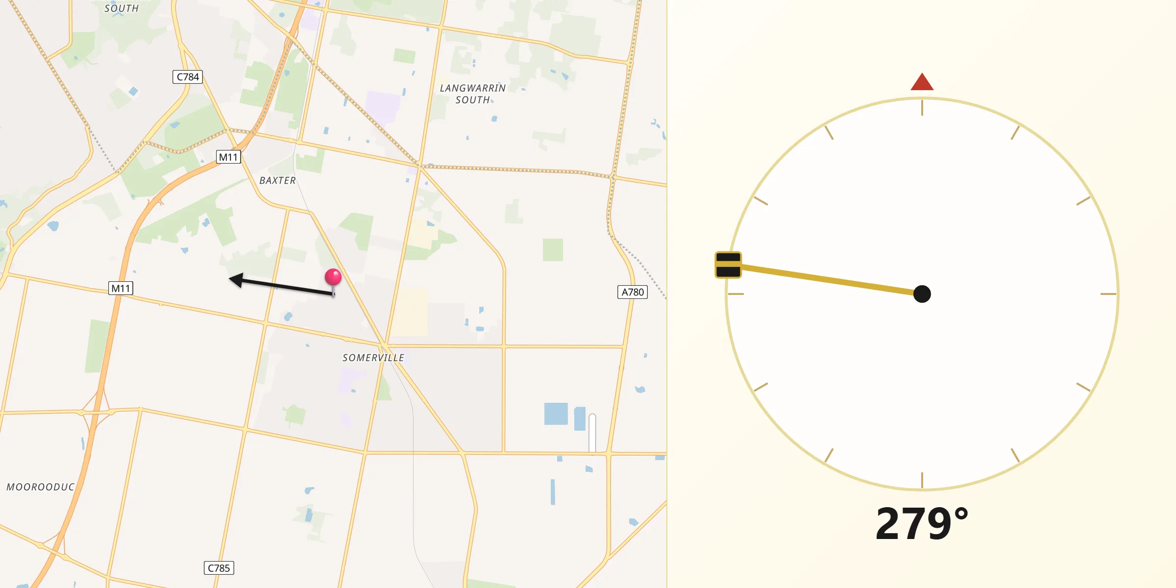 Qibla Direction from Somerville