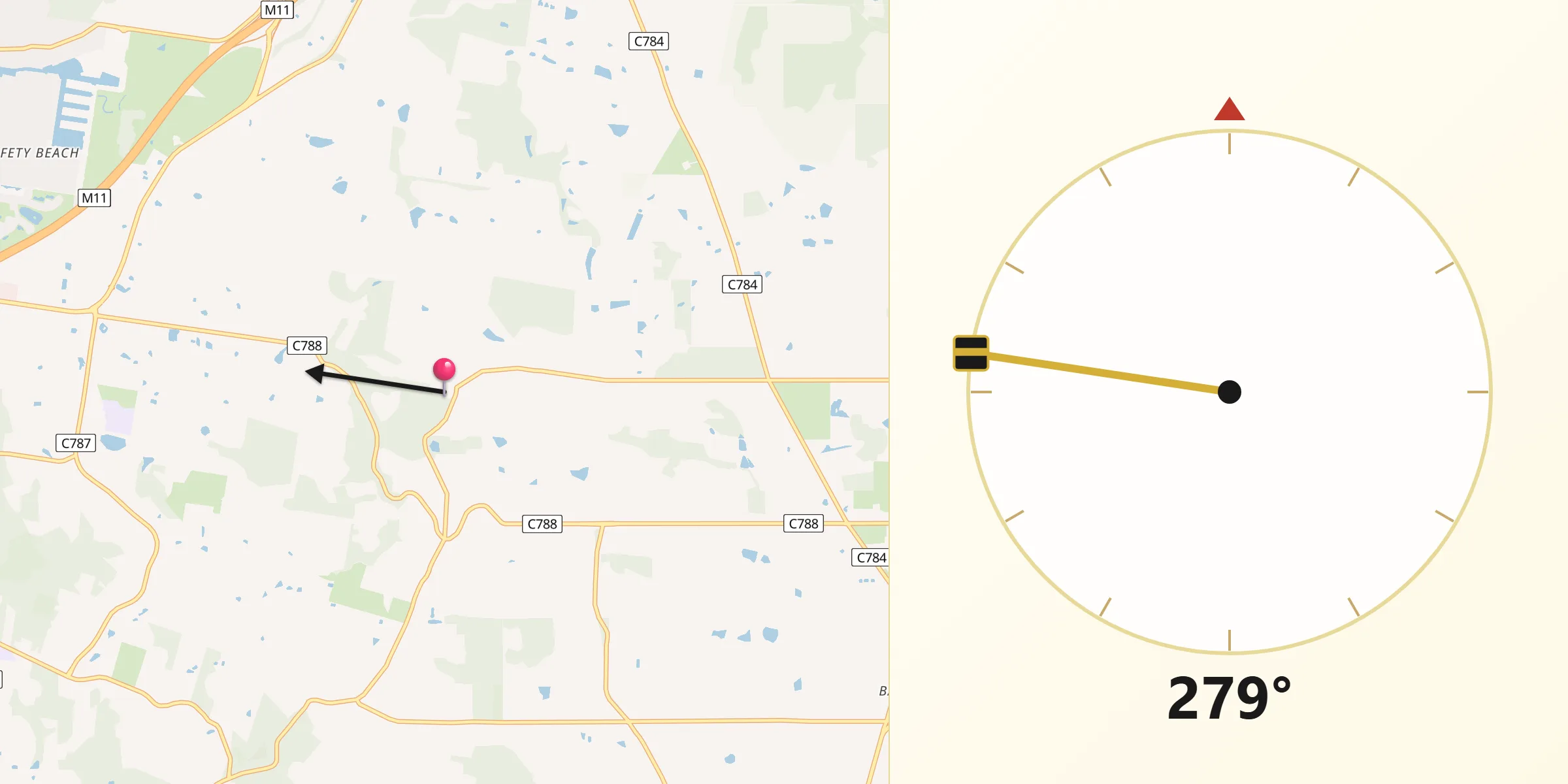Qibla Direction from Mornington Peninsula