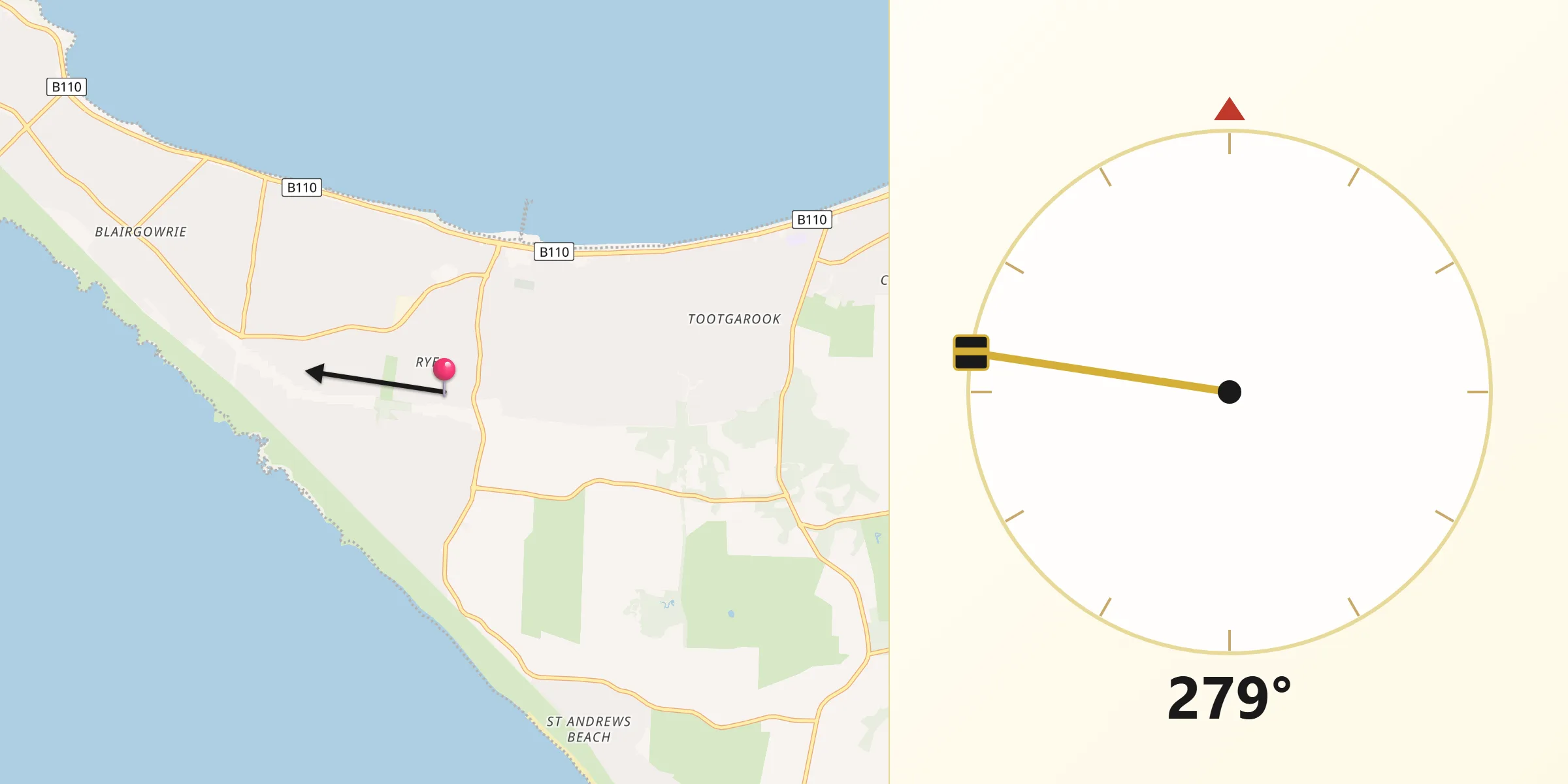 Qibla Direction from Rye