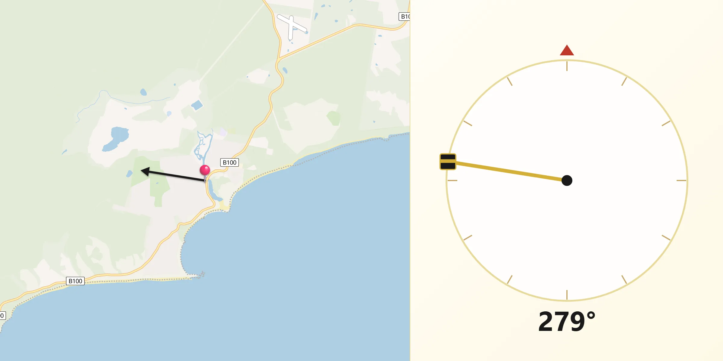 Qibla Direction from Anglesea