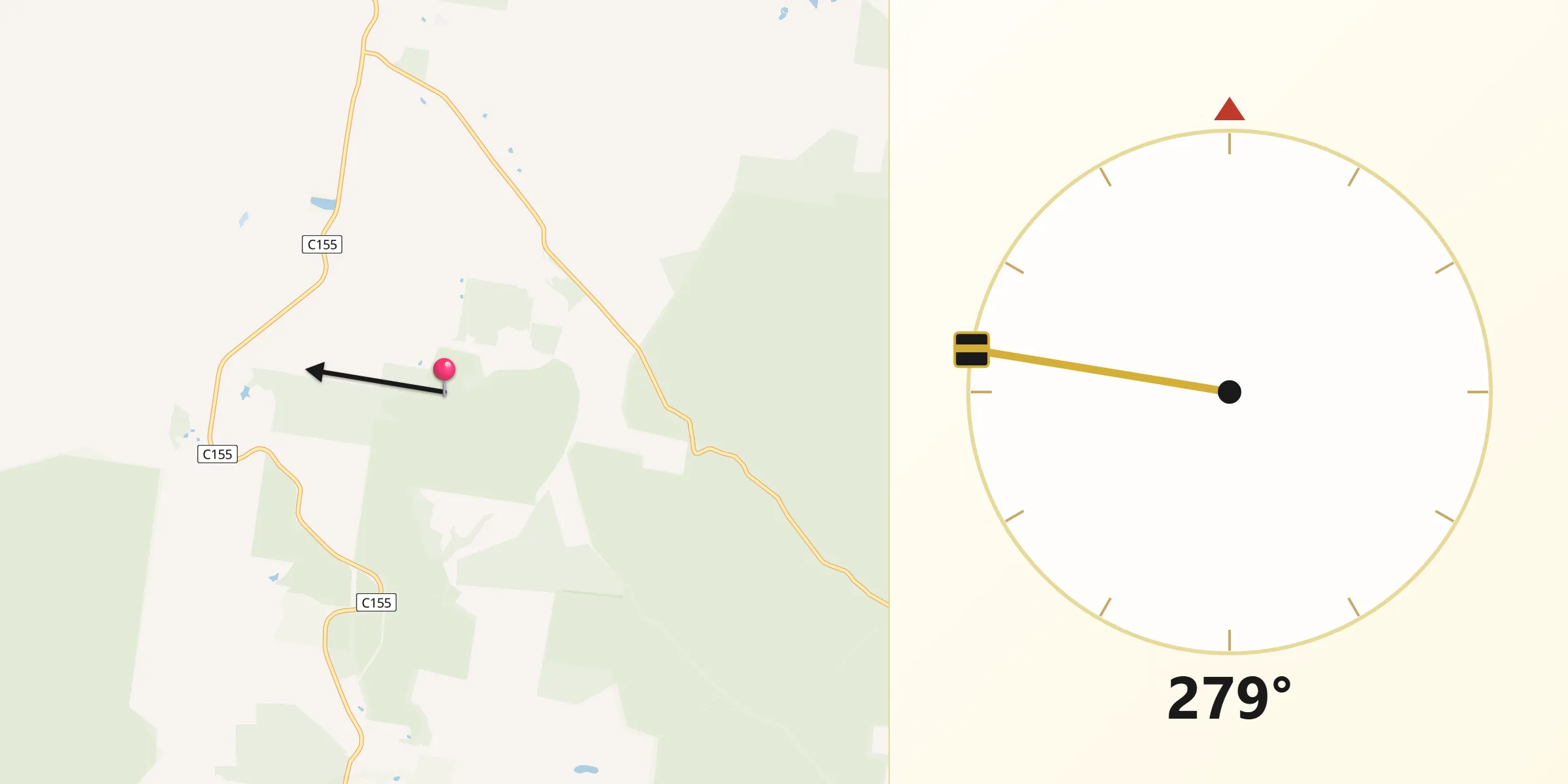 Qibla Direction from Colac-Otway