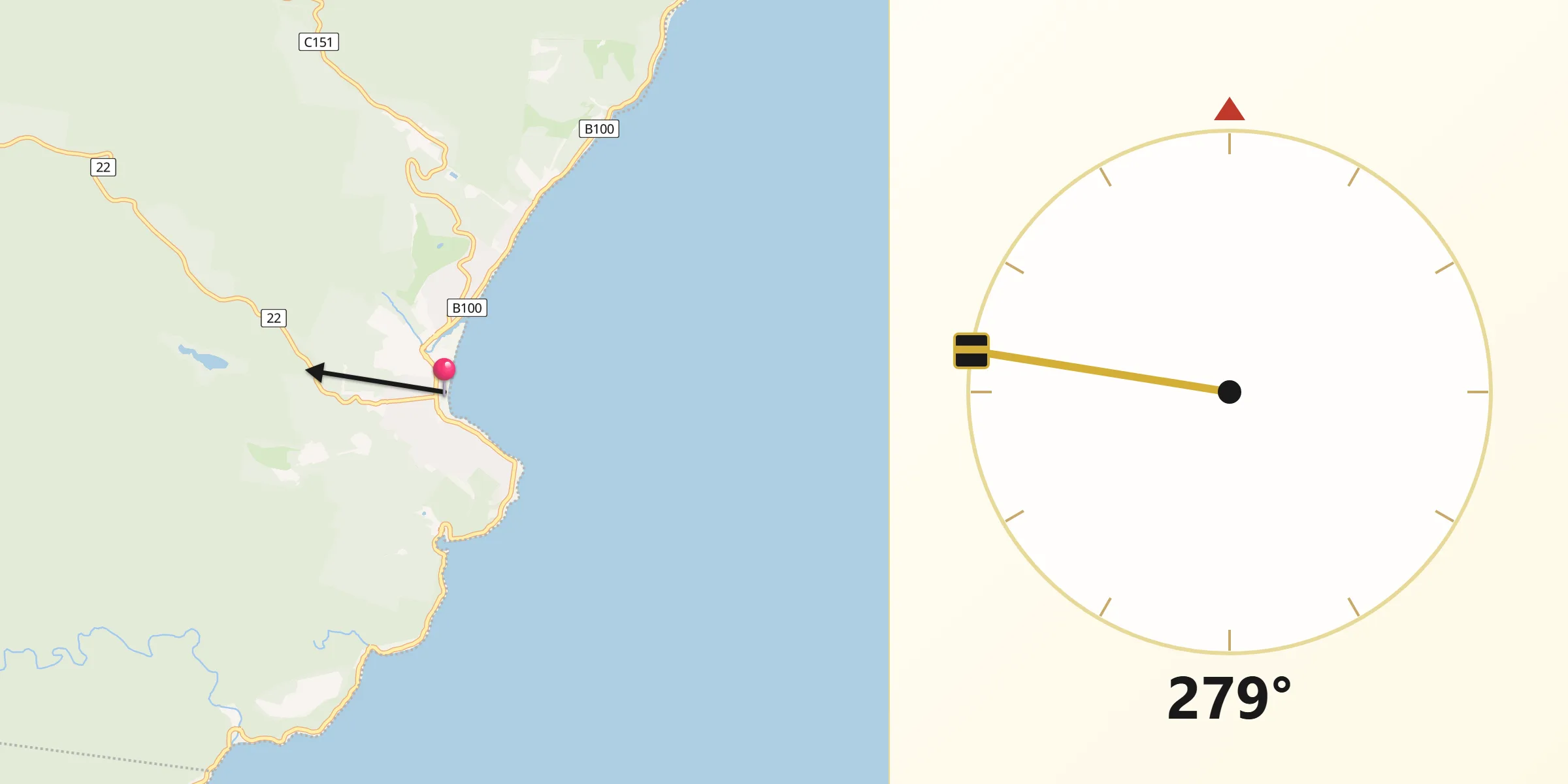 Qibla Direction from Lorne