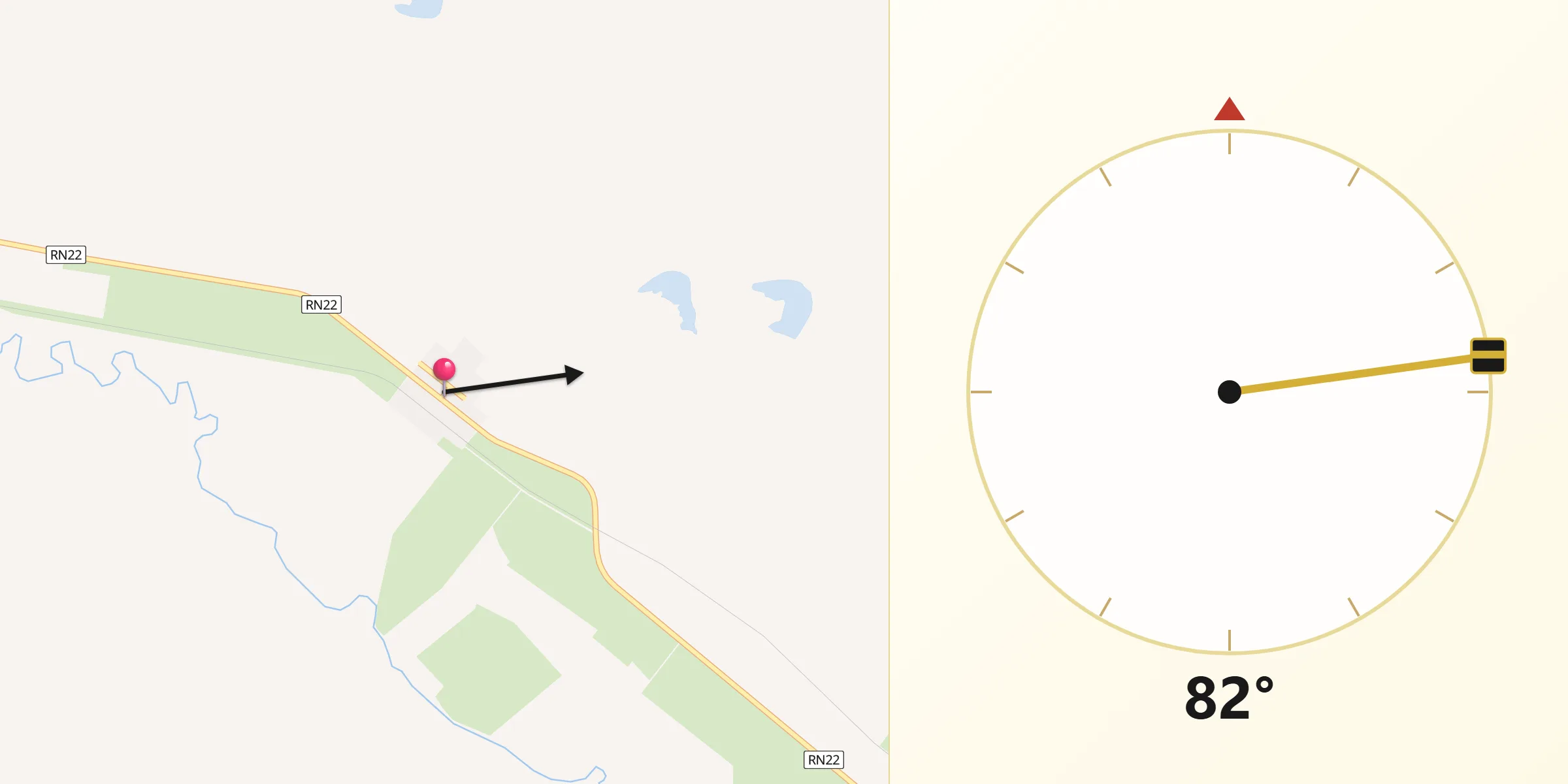 Dirección de la Qibla desde Darwin