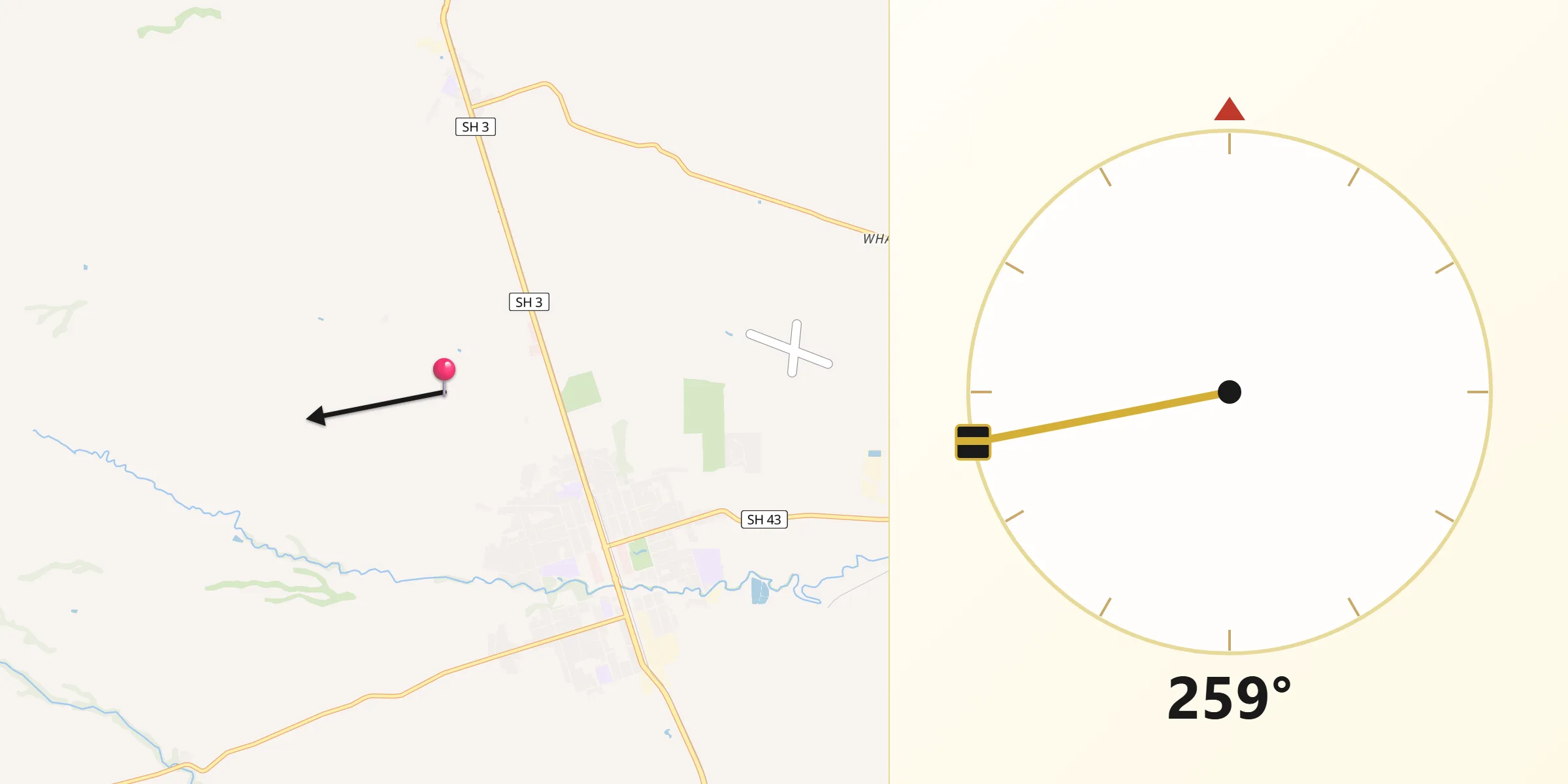 Qibla Direction from Stratford