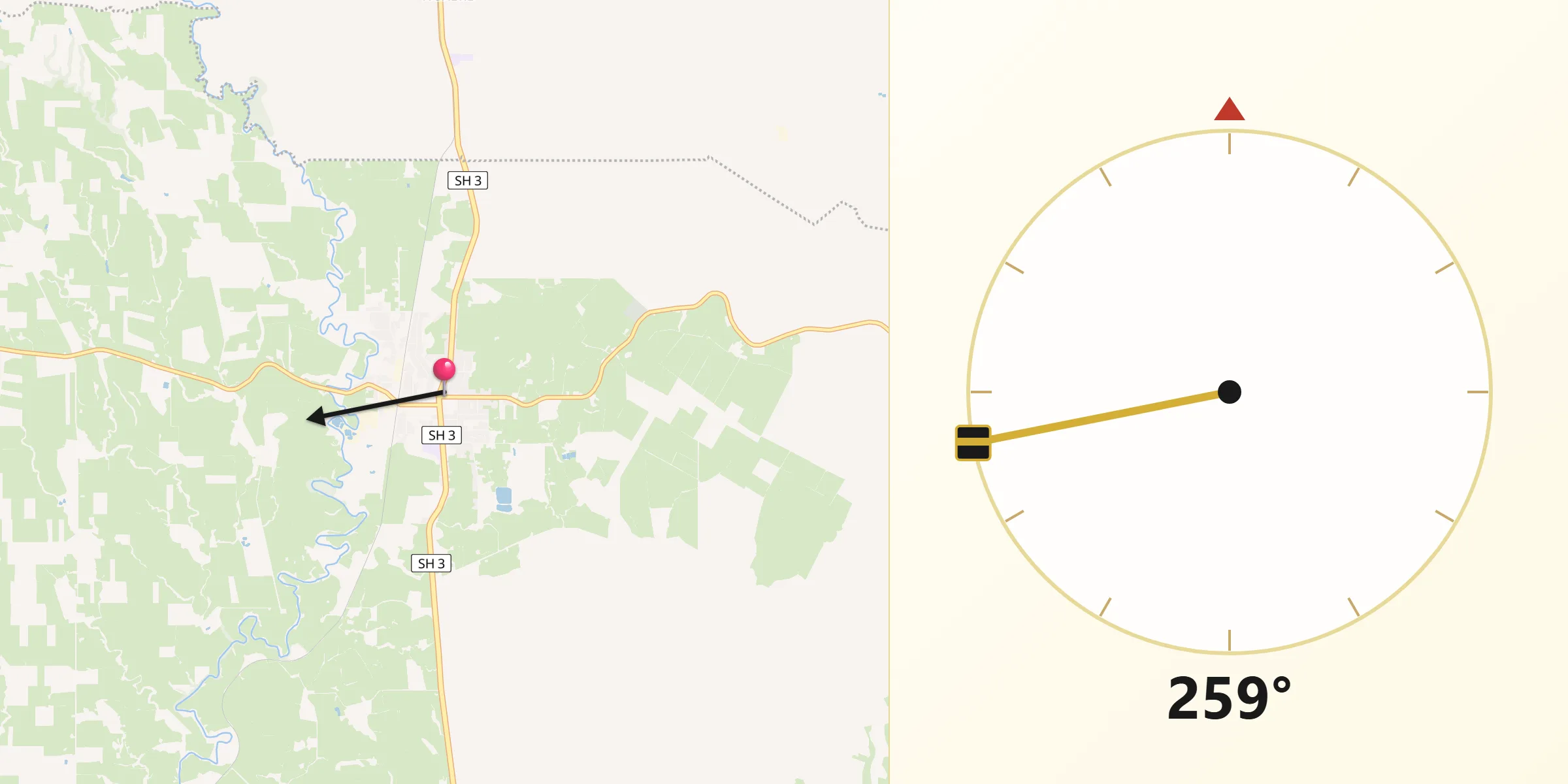 Qibla Direction from Eltham