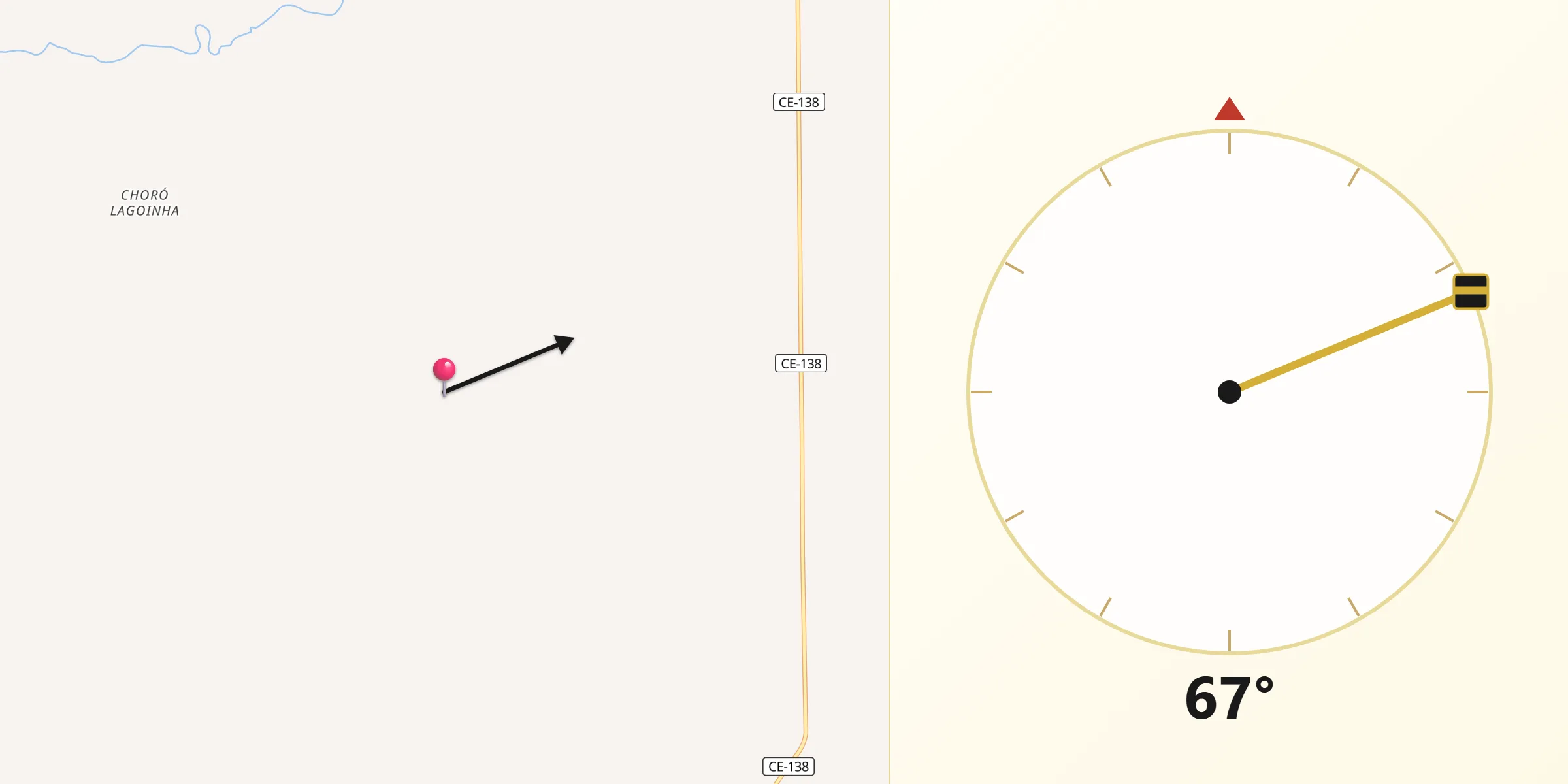 Direção da Qibla a partir de Cascavel