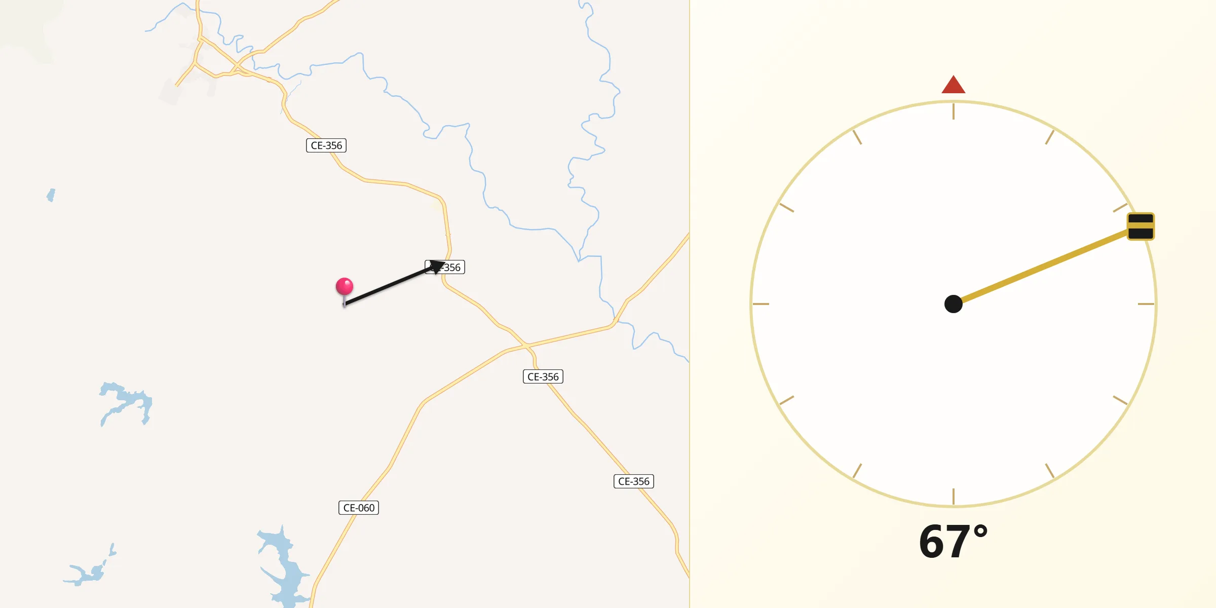 Direção da Qibla a partir de Baturité